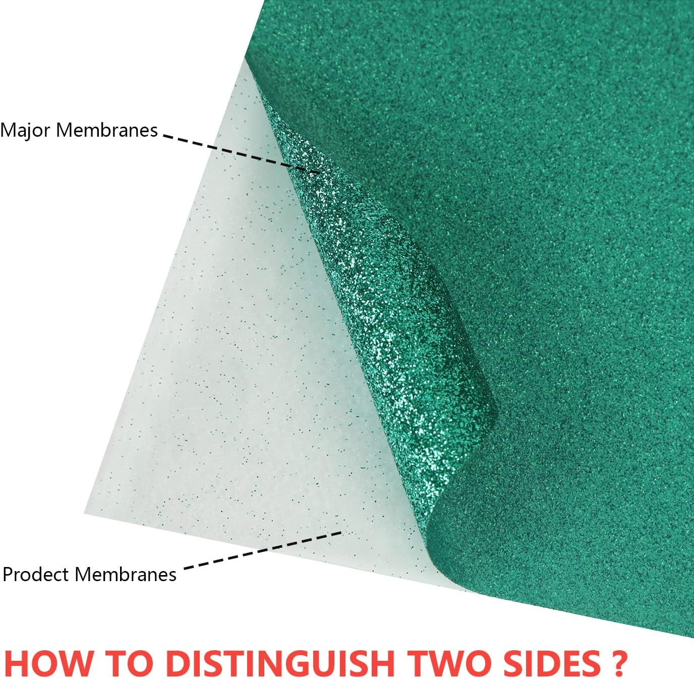 guangyintong Glitter Green Heat Transfer Vinyl HTV Rolls, 12" x 30ft Iron on Vinyl for T-Shirts Glitter Green HTV Vinyl for All Cutter Machines Easy to Cut & Weed for Heat Vinyl Design