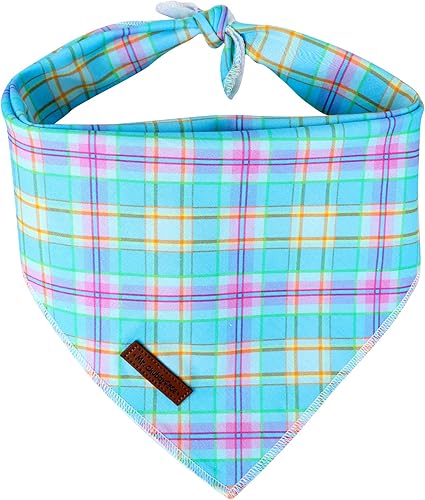 MR. CHUBBYFACE Pañuelos reversibles de rayas azules para perros, baberos triangulares reversibles, bufanda, accesorios para perros, gatos, mascotas,