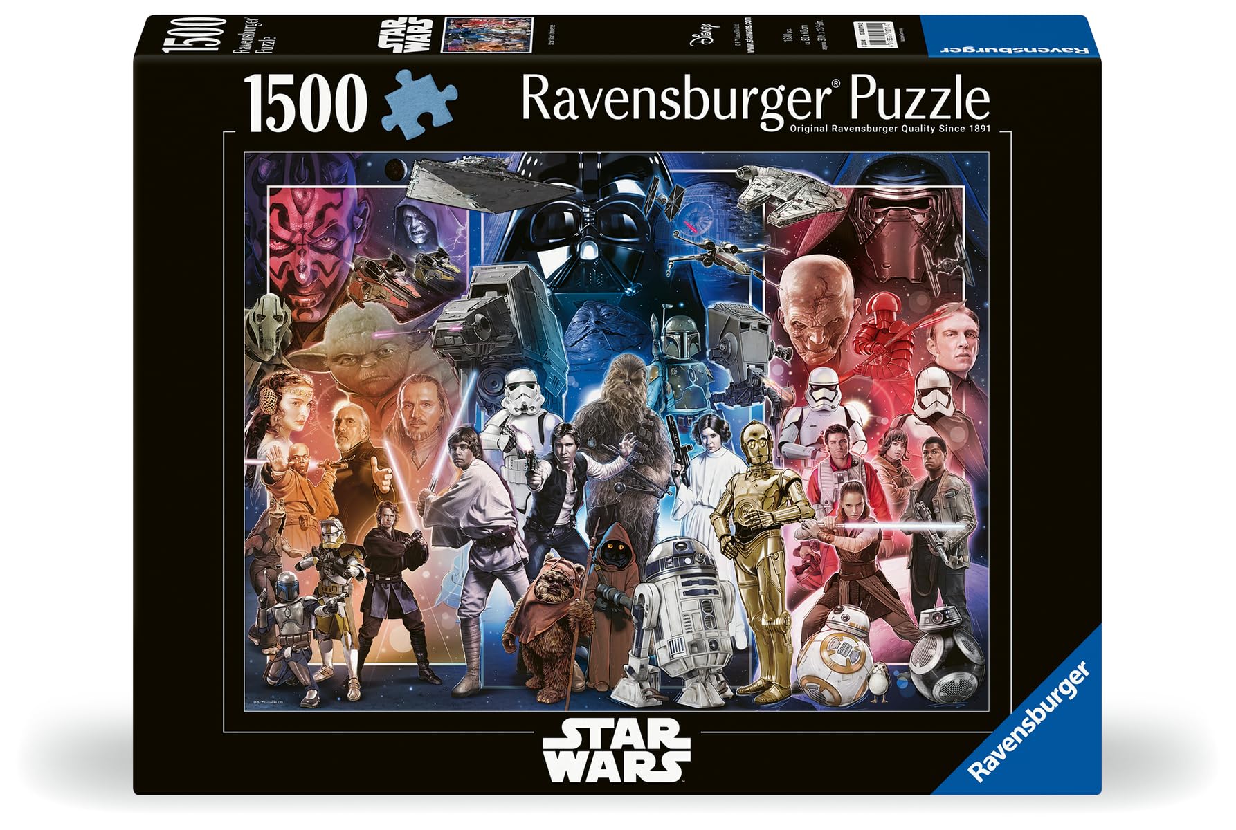Ravensburger Puzzle da 1500 pezzi di Star Wars Whole Universe | Design unico | Tecnologia Softclick appassionati di puzzle