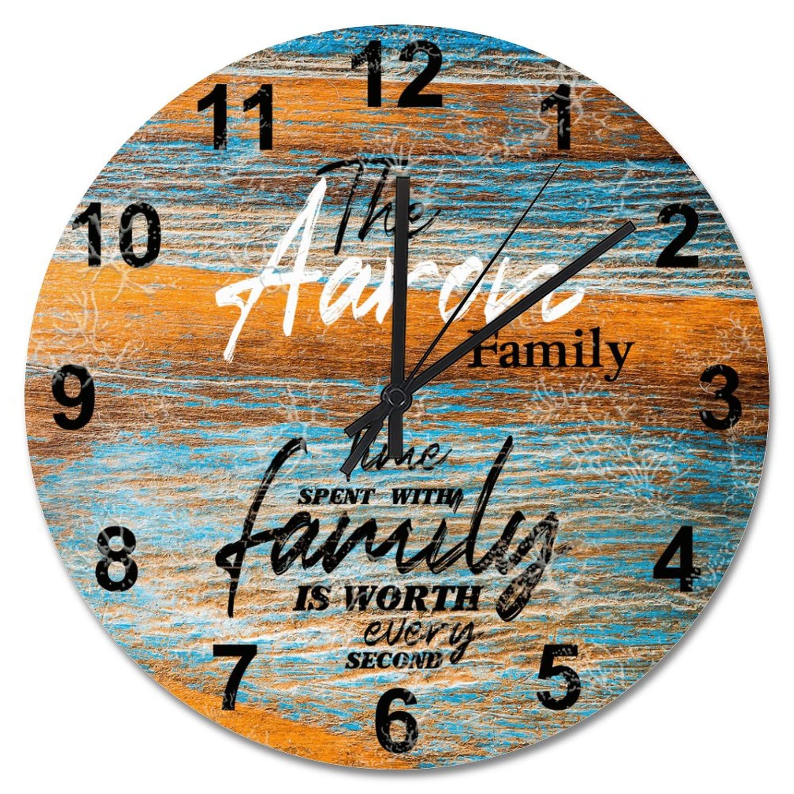 Horloge murale en bois pour salon et cuisine ambiance cosy
