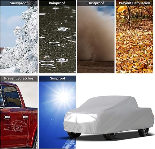 Miniatura 7 de Funda universal resistente para camioneta de repuesto para protección resistente al calor y lluvia UV en exteriores de hasta 230 pulgadas de largo x