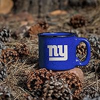Vista 3 de Rico Industries NFL New York Giants - Taza de café personalizada de 12 onzas con logotipo grabado con láser profundo, taza de cerámica para acampar