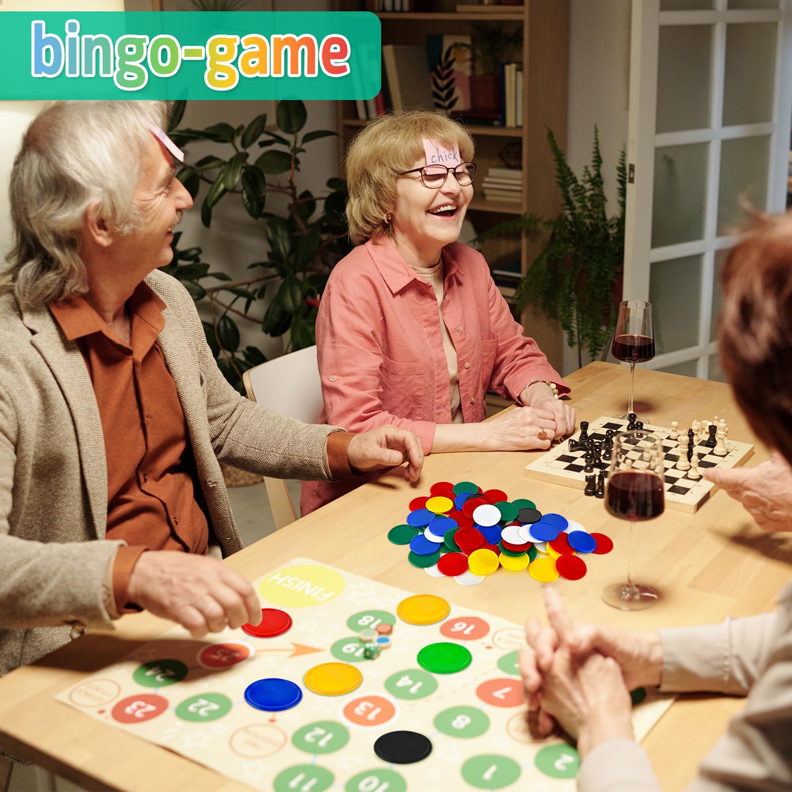 600 fichas de bingo de plástico de 1.5 pulgadas para contadores de aprendizaje, 6 discos de conteo de colores marcadores para práctica de matemáticas y fichas de póquer, fichas de juego de 5