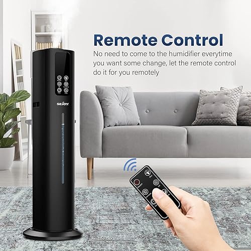 Miniatura 7 de Humidificadores para habitación grande, aire de niebla fría 8L2.11 galones humidificador de llenado superior con aceites esenciales, boquilla de