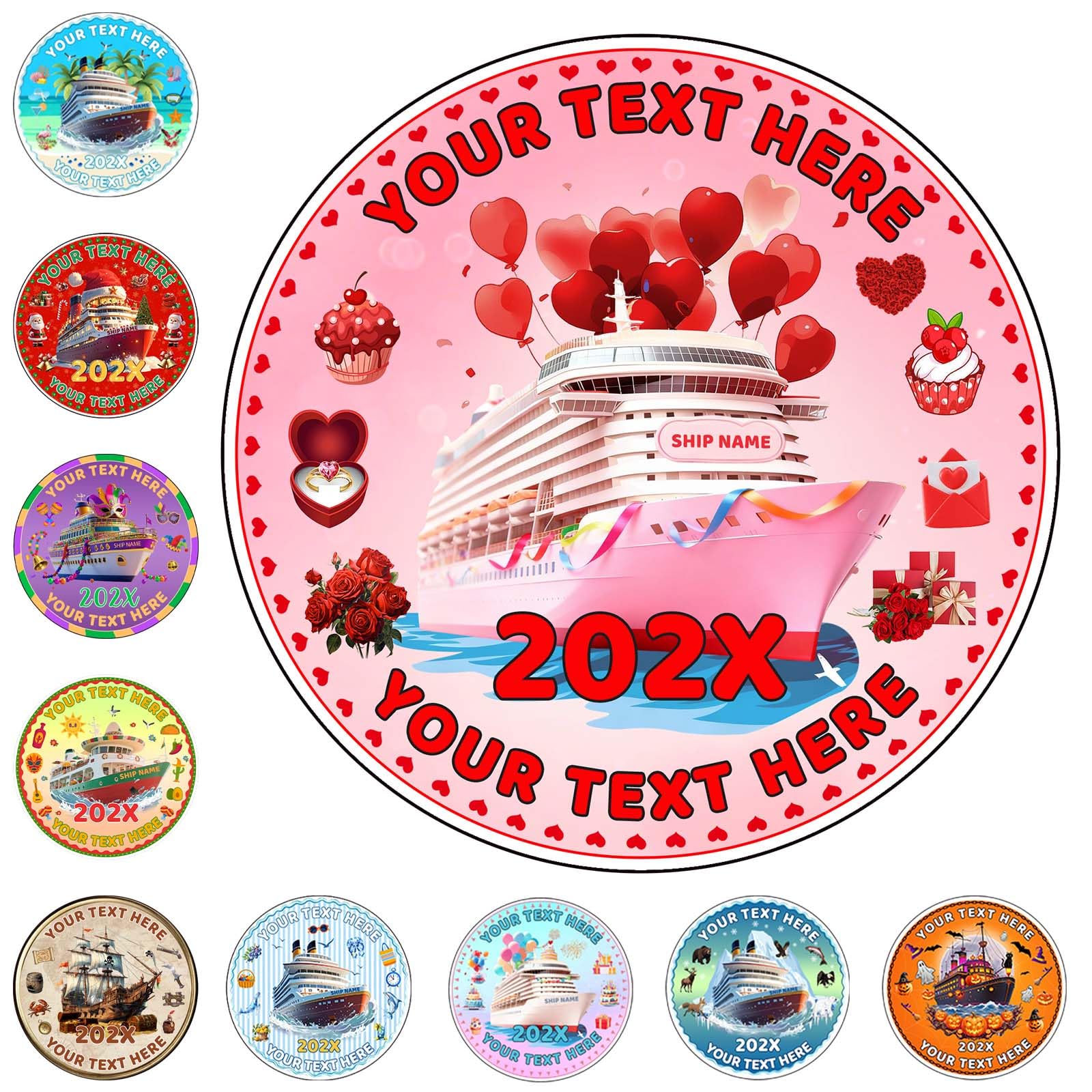Custom Annivesary Cruise Door Magnets Cruise Essentials Personalised Name Year Cruise Door Decorations Magnetic Customised Ship Door Magnets Decorations