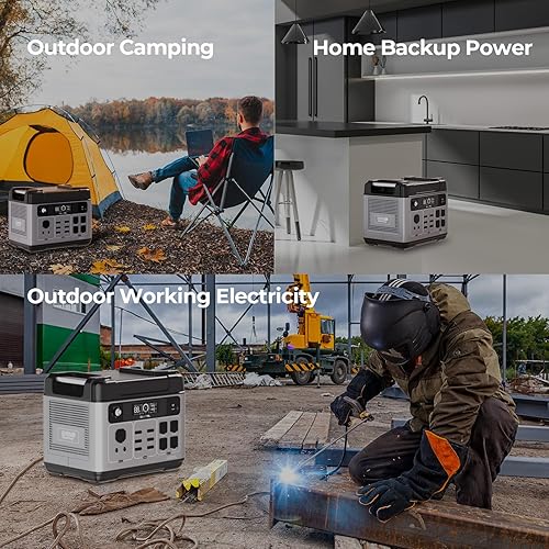 Miniatura 9 de OUKITEL P2001 PLUS - Estación de energía portátil de 2400 W, generador solar de gran capacidad de 2048 Wh con panel solar de 200 W, batería LiFePO4