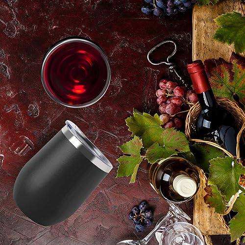 Miniatura 6 de Vaso de vino de 10 oz, aislado al vacío, acero inoxidable