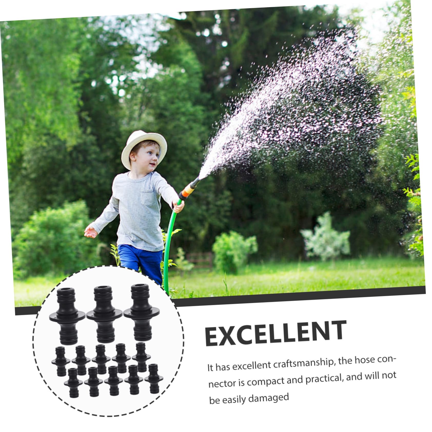Mikikit 5 Set Adattatori per Raccordi per Irrigazione Connettori per Estensione E Giardinaggio Facile Installazione per Irrigazione Lavaggio Auto E Hobbistica 25 Pezzi*5