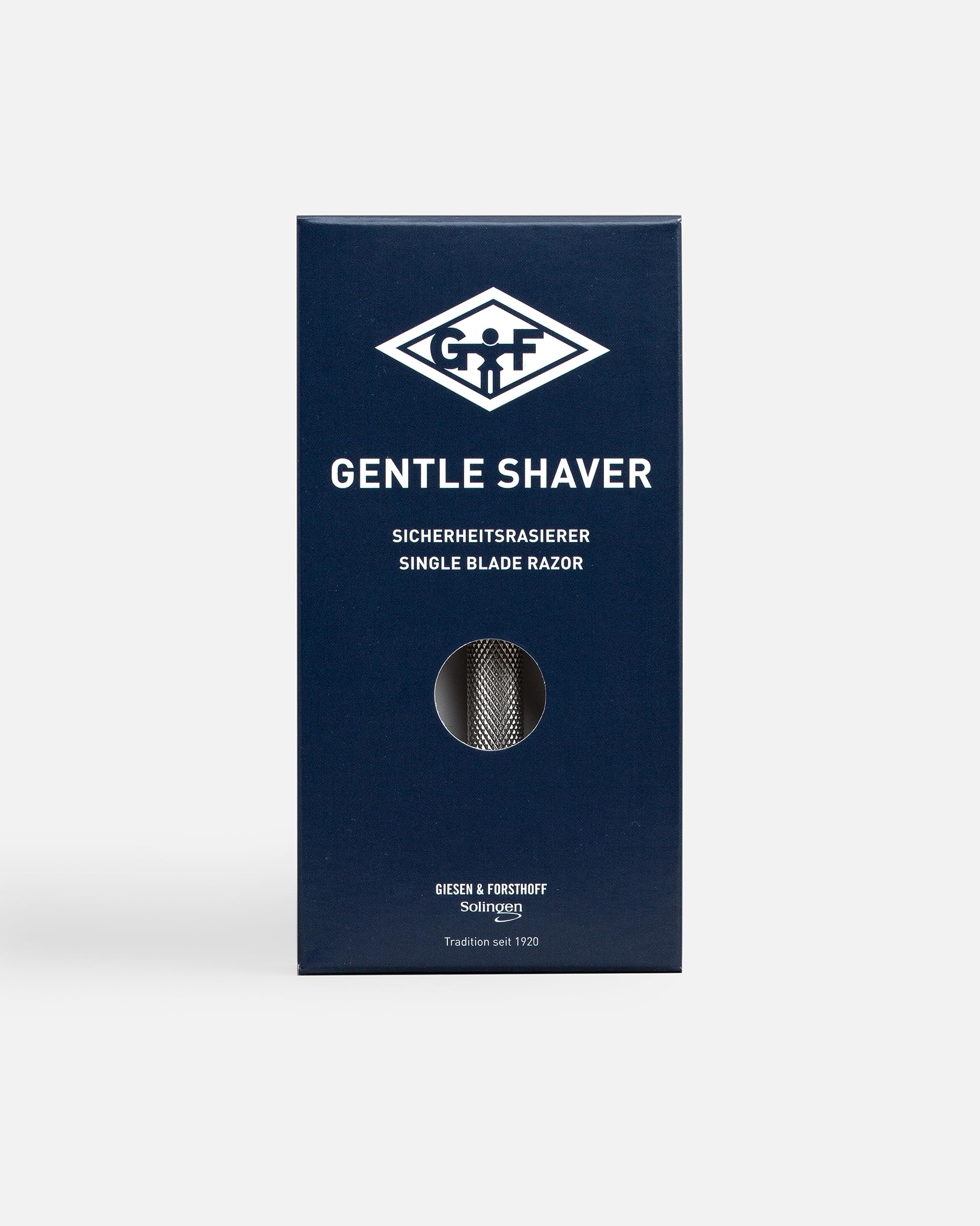 G&F Timor® Unisex Rasierhobel Edelstahlgriff 90 mm, offener Kamm