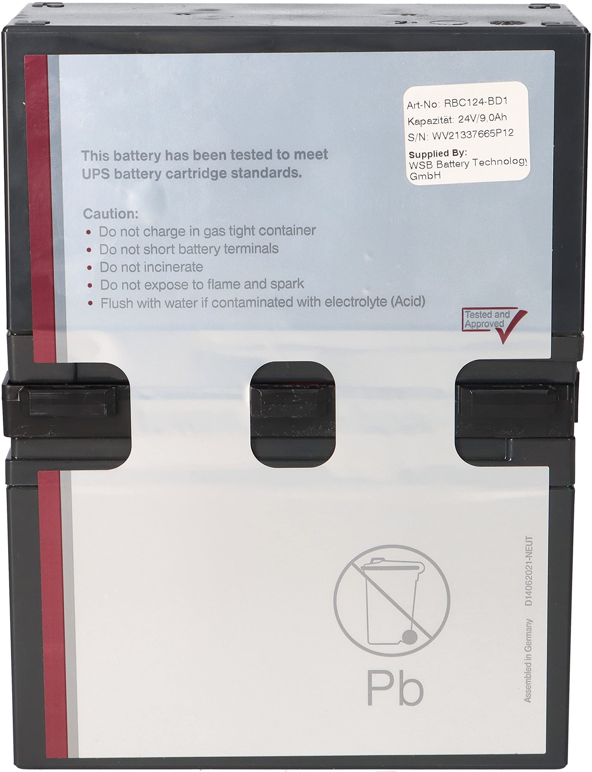 Batteria compatibile APC Smart UPS C 1000 & APC Back UPS Pro 1200/1500 APCRBC124