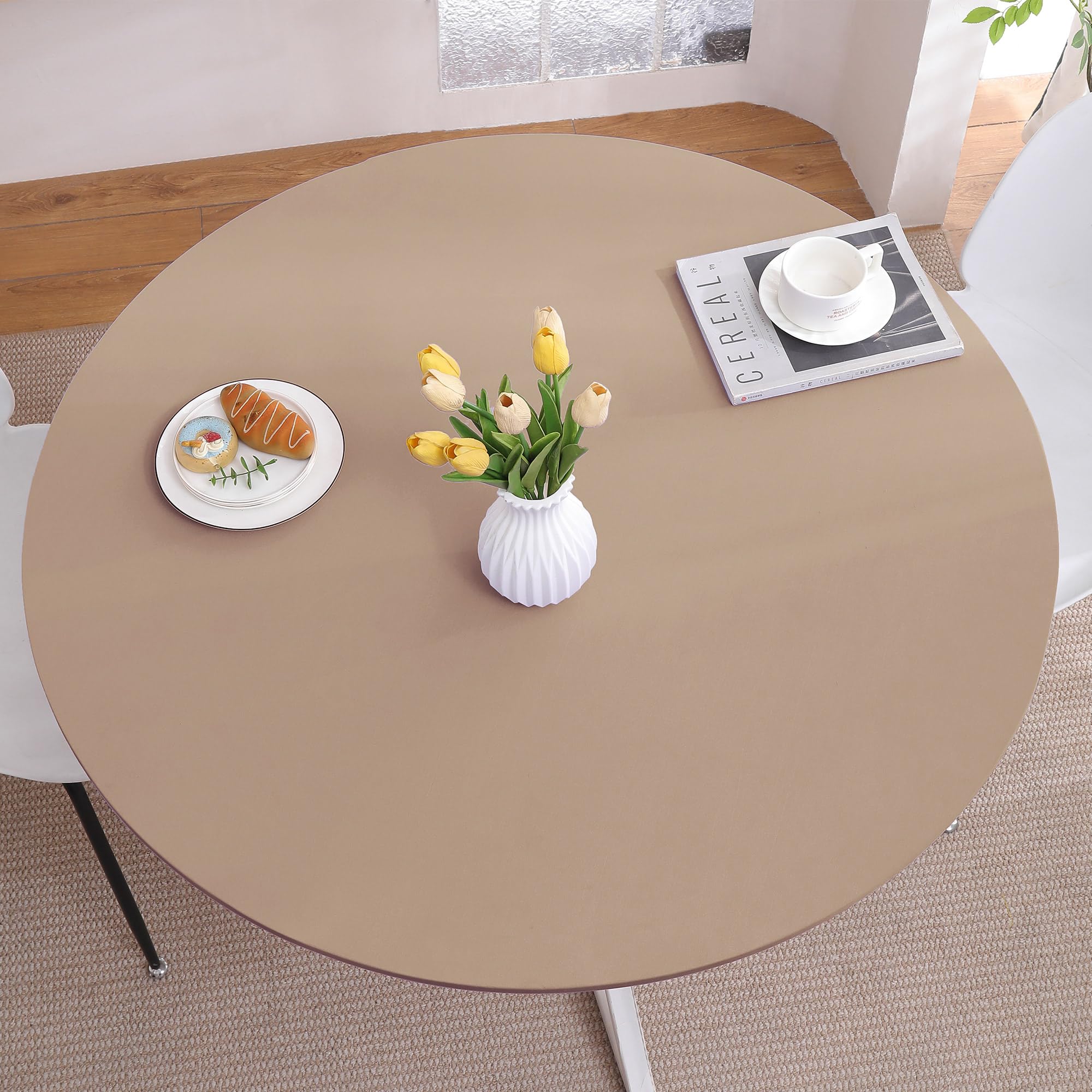 Photo 1 of HOMOHEINI Fitted Spandex Tablecloth Brown