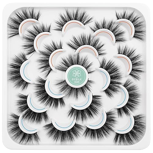 Vista 54 de DYSILK Pestañas postizas de visón, 30 pares de 10 estilos mixtos, pestañas postizas de visón, pestañas postizas de aspecto natural, pestañas largas