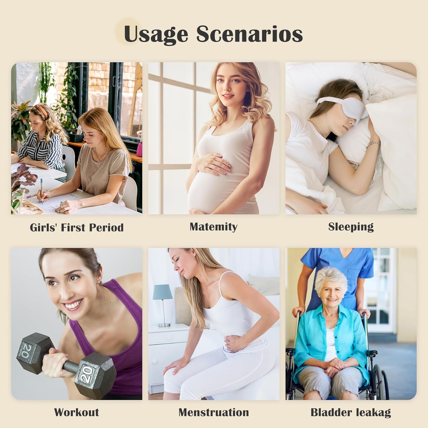 Incontinence Underwear for Women Washable Incontinence Underwear Absorbent Cotton Panties Bladder Leak Underwear for Women Teens - Image 8