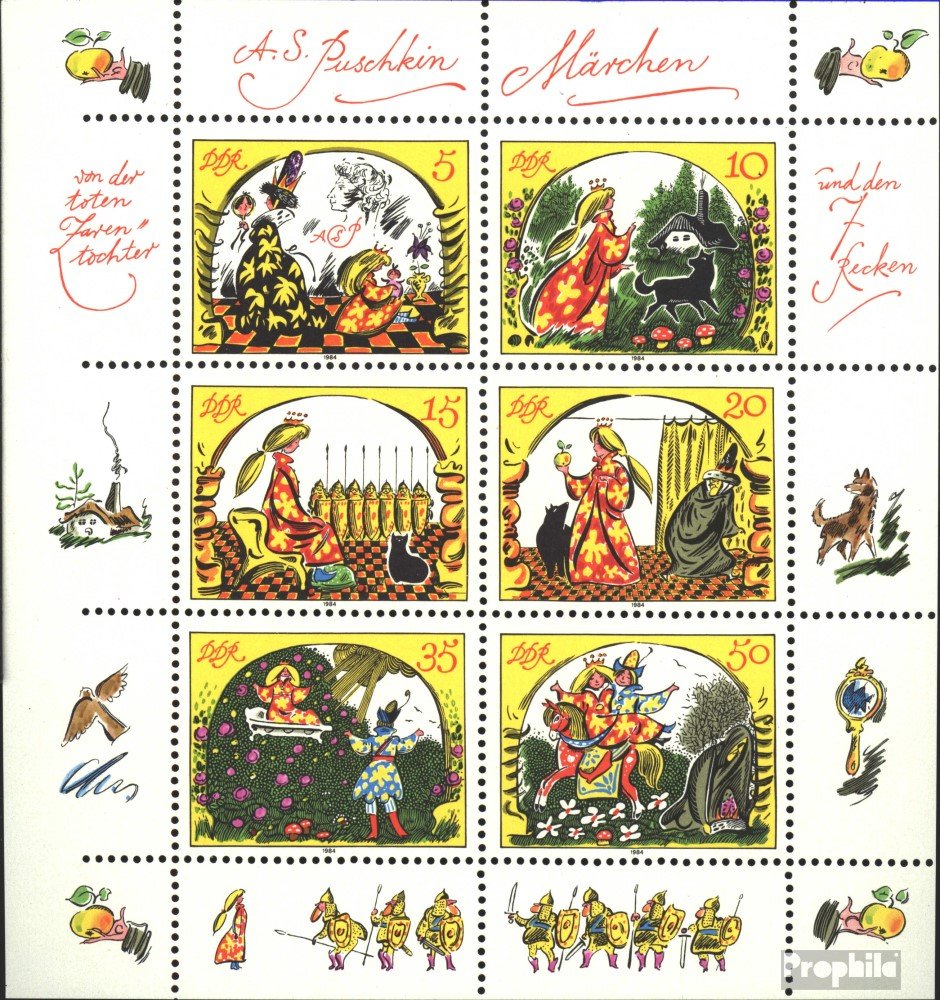 DDR (RDA) 2914-2919 Sheetlet (Completa.edición) Nuevo Con Goma Original ** MNH 1984 Cuento De Hadas (Sellos Para Los Coleccionistas) Cuentos De Hadas/ Mitos/Leyendas