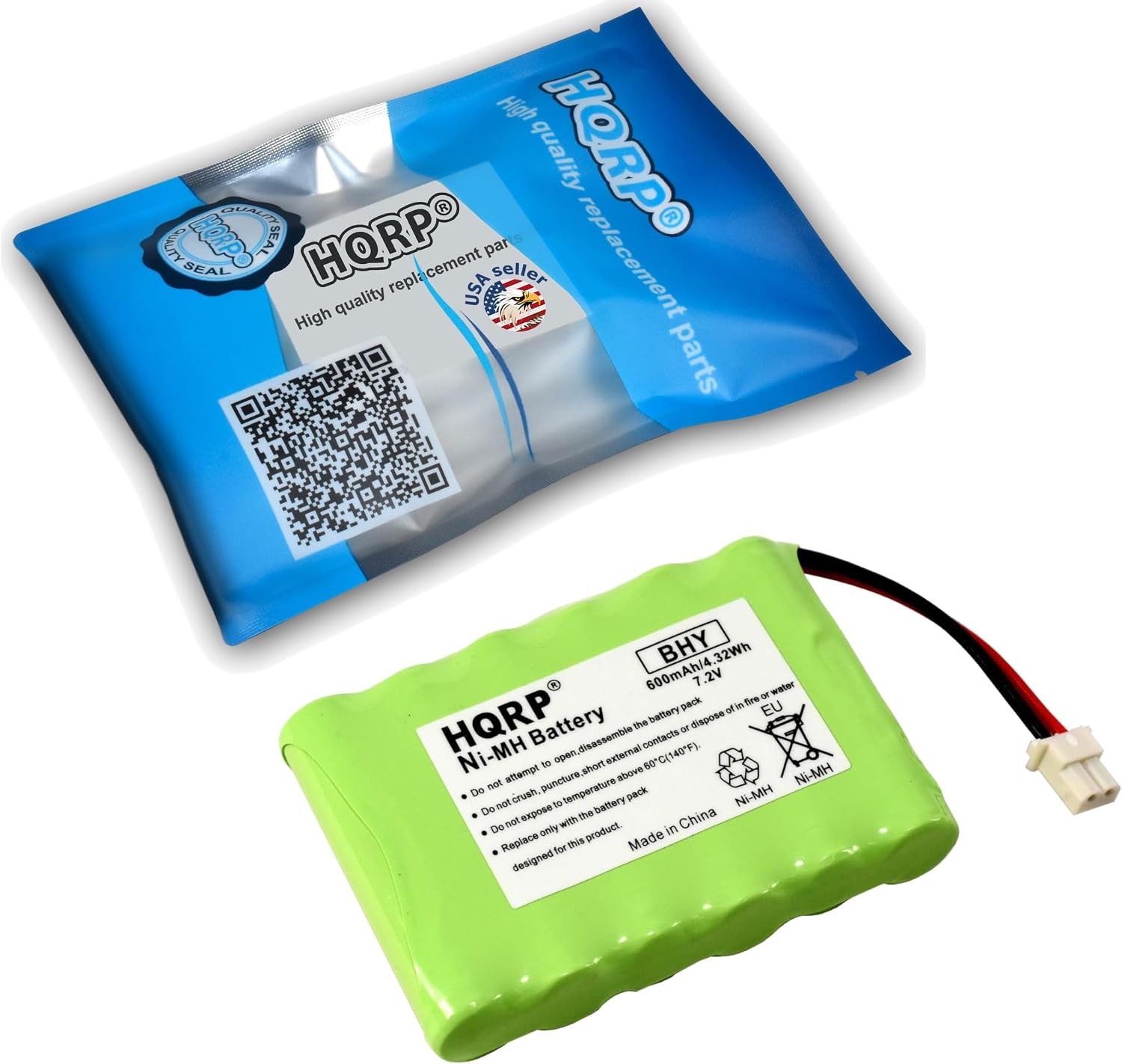 HQRP 2-Pack 7.2V Battery Compatible with Honeywell Intrusion 300-06868 TSS Keypad, 8DLLKP500 8DLTSSCBASE1 8DLWLTP100 WLTP100 LKP500 Lyric Smart Peripheral Wireless Keypad TouchPad ADT image 2