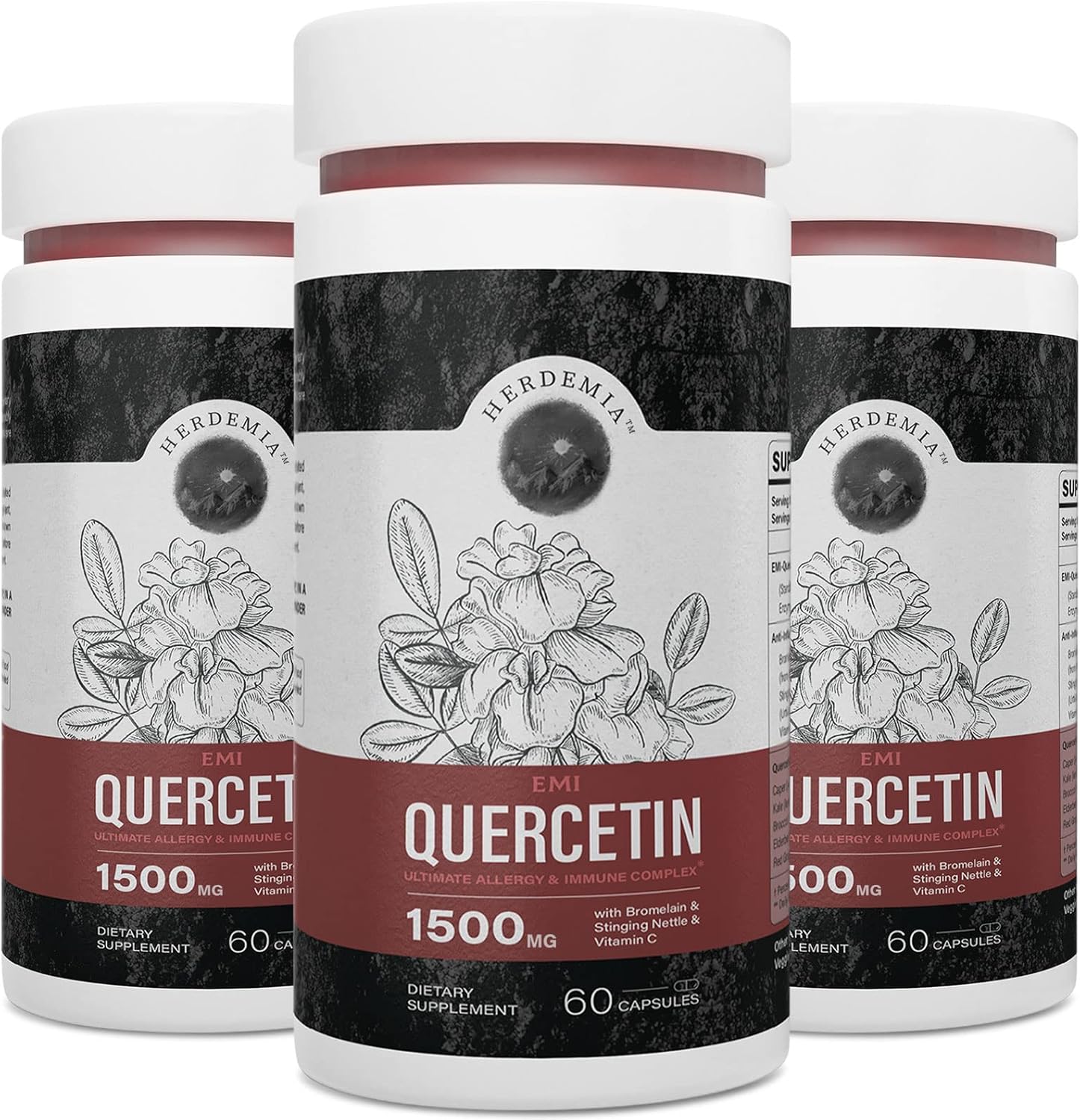 Quercetin 1500mg per Serving, 98 Highly Purified and Bioavailable EMI