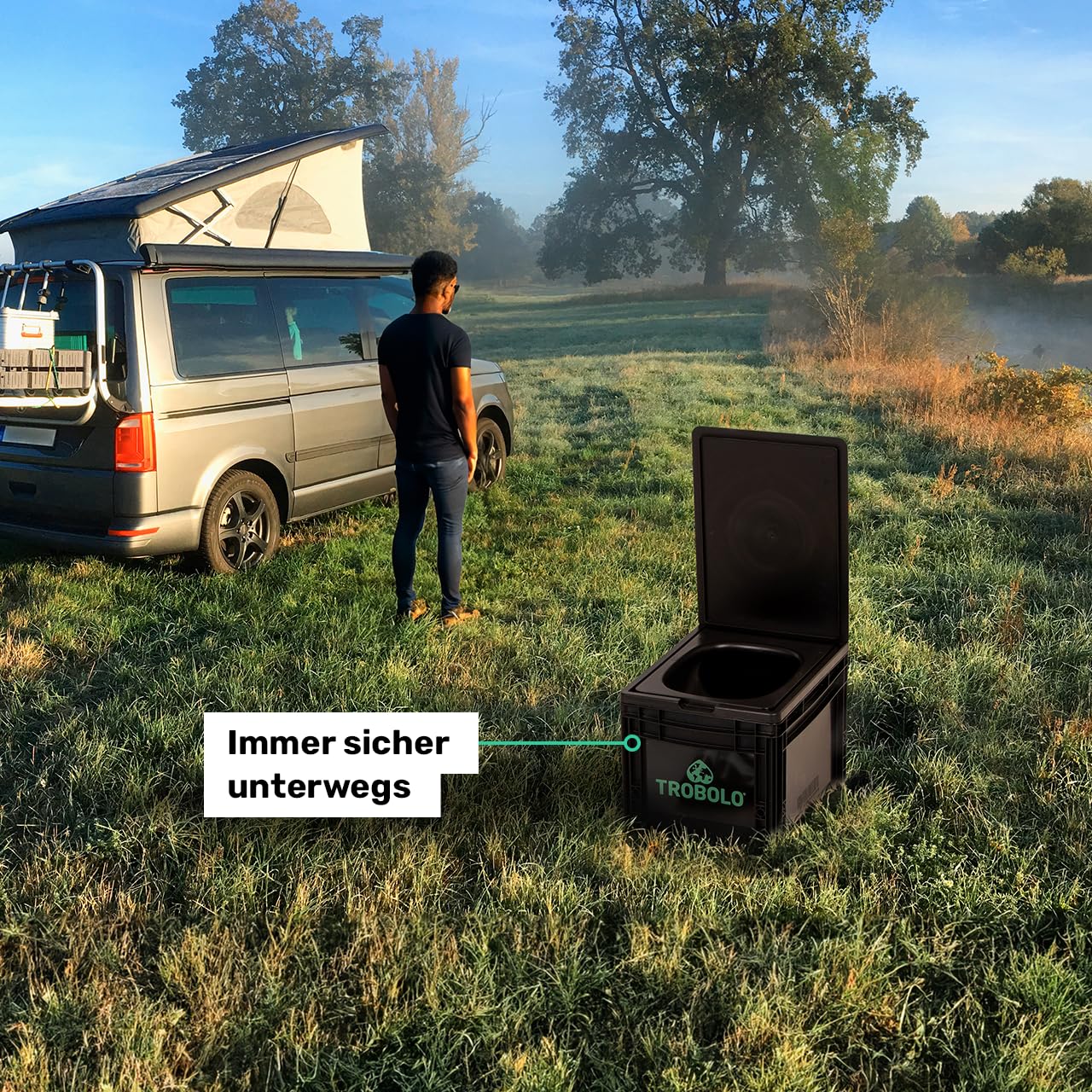TROBOLO BilaBox (1. Generation) – Campingtoilette im Eurobox-Format [29x40x30] – Mobile Trockentrenntoilette für unterwegs – Ohne Gerüche, Wasser & Chemie