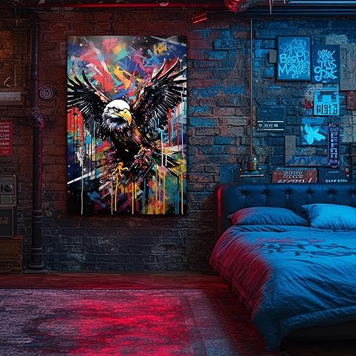 Miniatura 324 de ANRUOXI Graffiti - Lienzo decorativo para pared, diseño abstracto retro, pintura urbana moderna, póster de decoración de pared de zapatos para