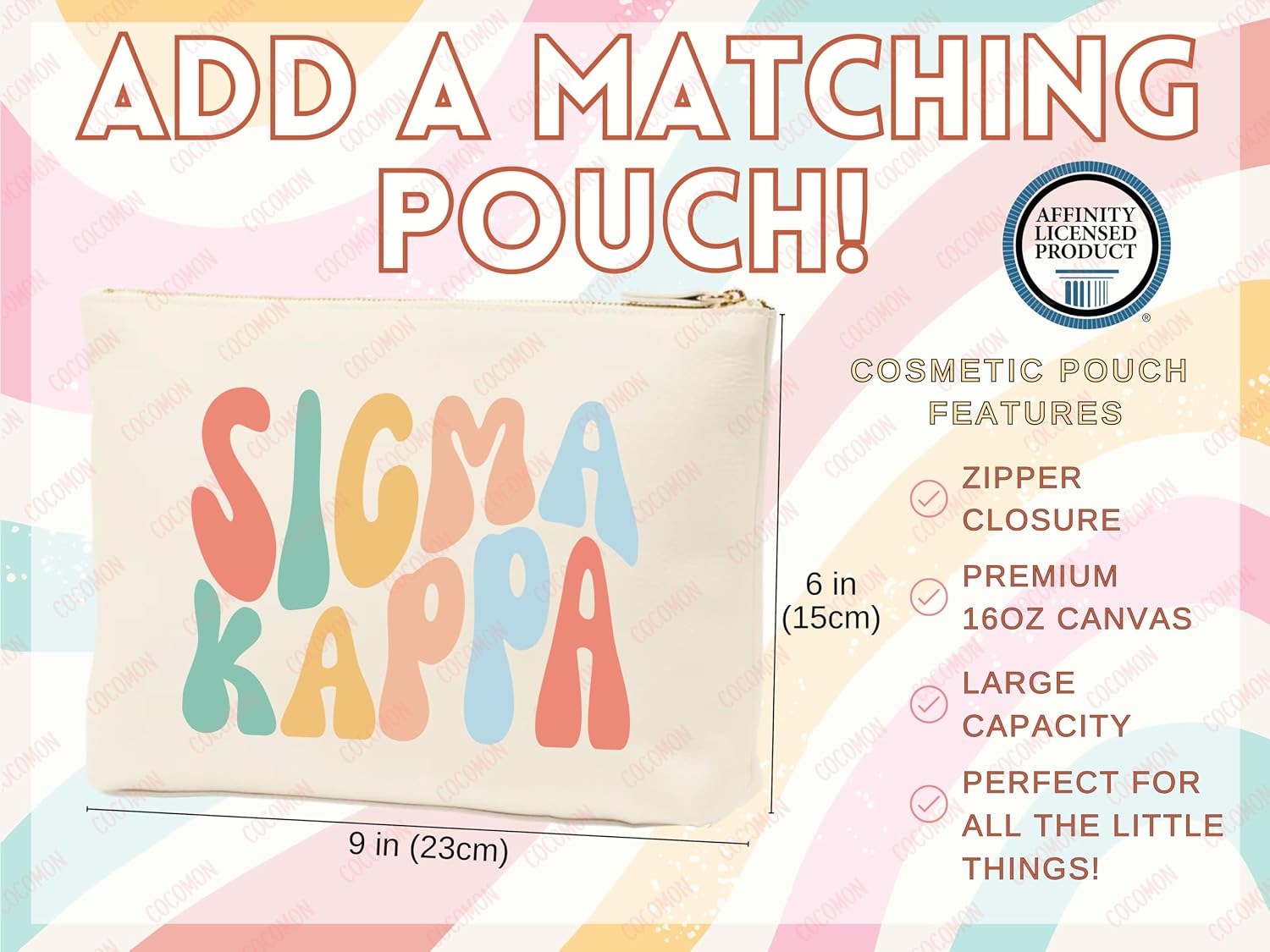 Sigma Kappa Tote Bag – Official Sorority Canvas Tote, Gift for Big Little Reveal, Bid Day, Greek Life Merch