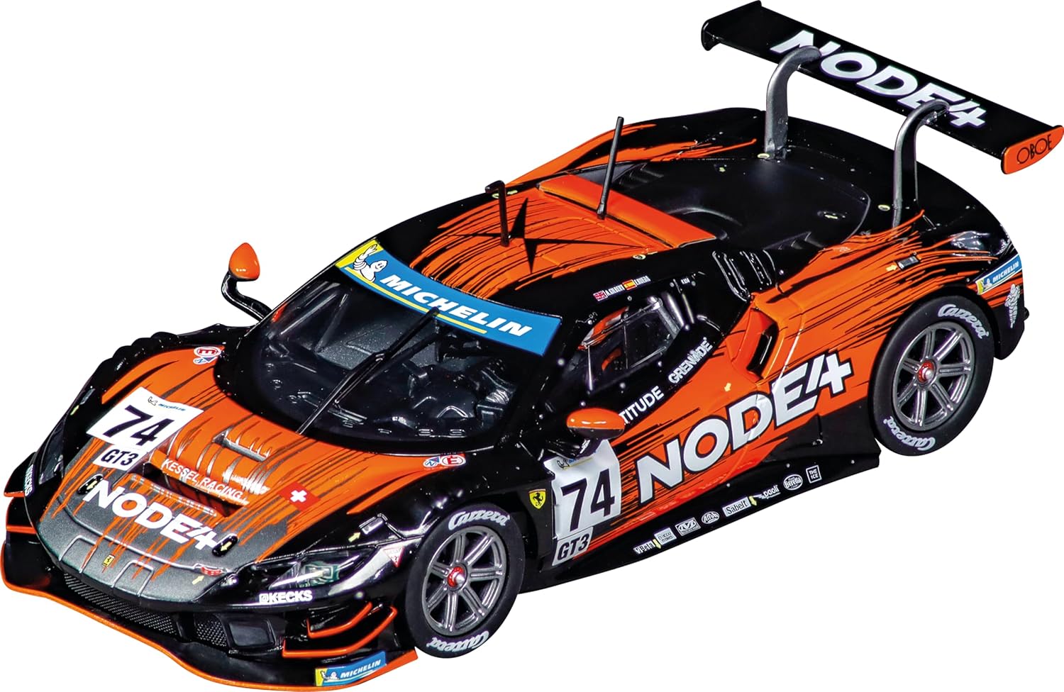 Carrera 27811 Ferrari 296 GT3 Kessel Racing, No.74 24H LM 1:32 Scale Evolution Analog Slot Car Racing Vehicle