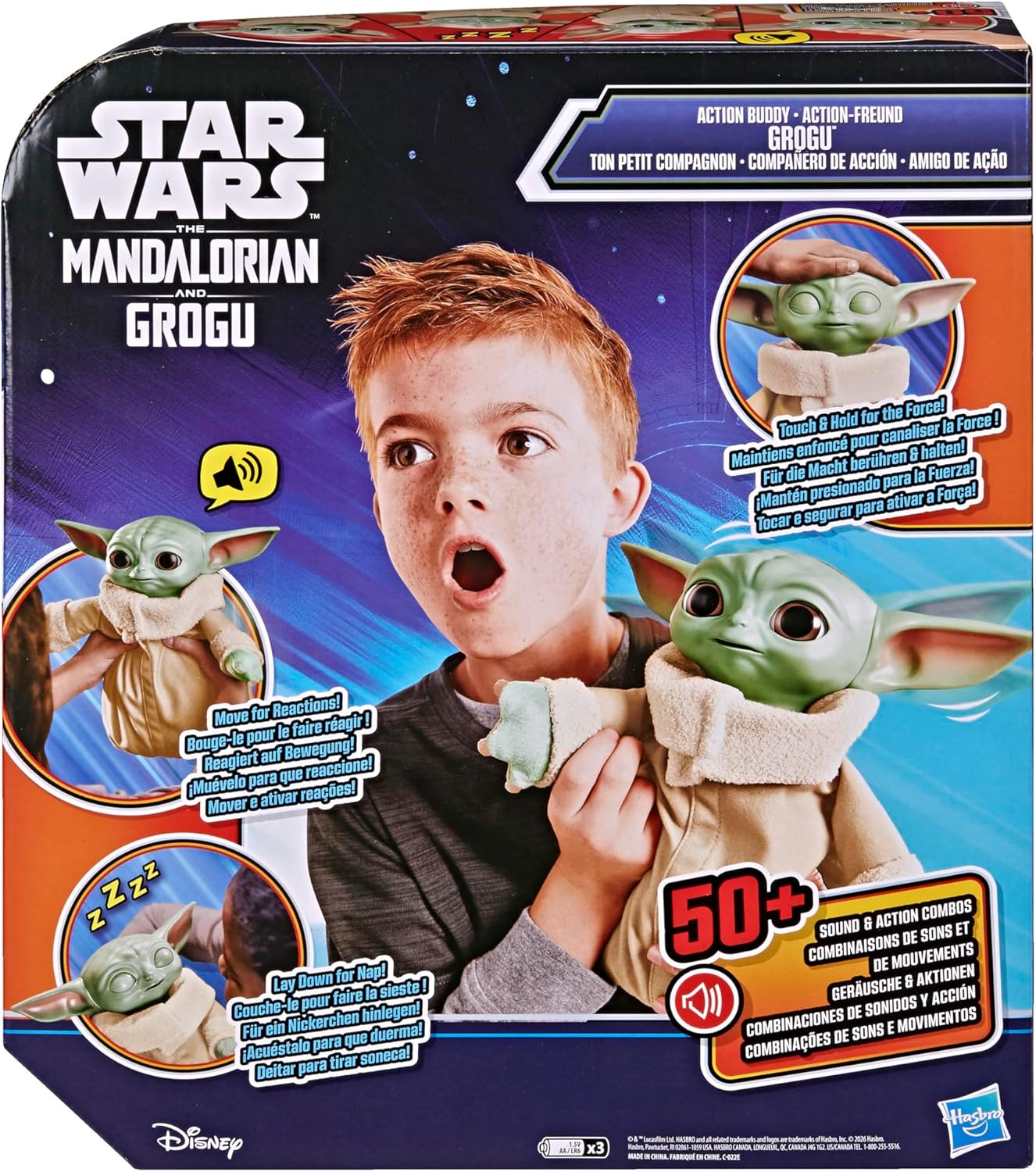 Hasbro Star Wars Star Wars Mandalorian and Gogoo Action Buddy Gogoo 10" Interactive Plush Action Figure, Toy for Children Ages 4 and Up G3088 Authentic