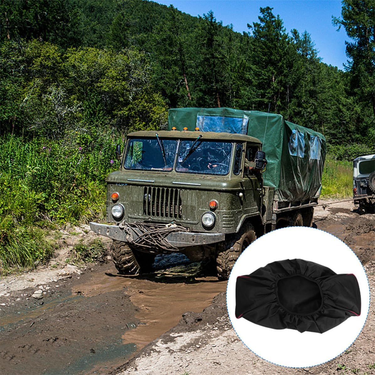 2pcs Winch Cover Breathable Oxford Cloth Protector