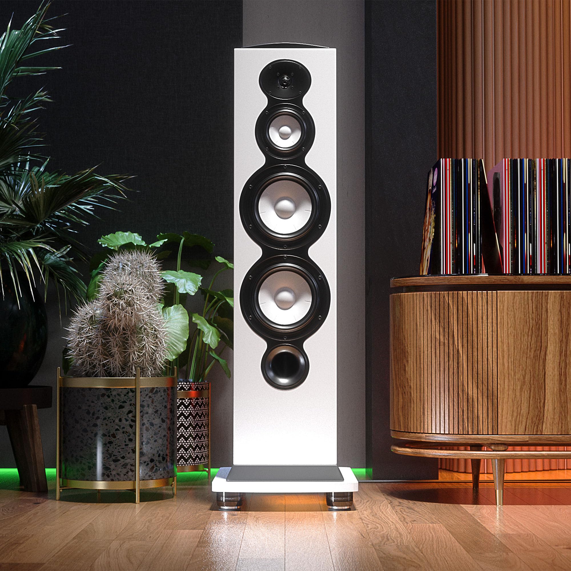 IsoAcoustics Gaia II Neo en cromo oscuro - Pies de aislamiento para altavoces y subwoofers de 55 kg o menos (juego de 4)