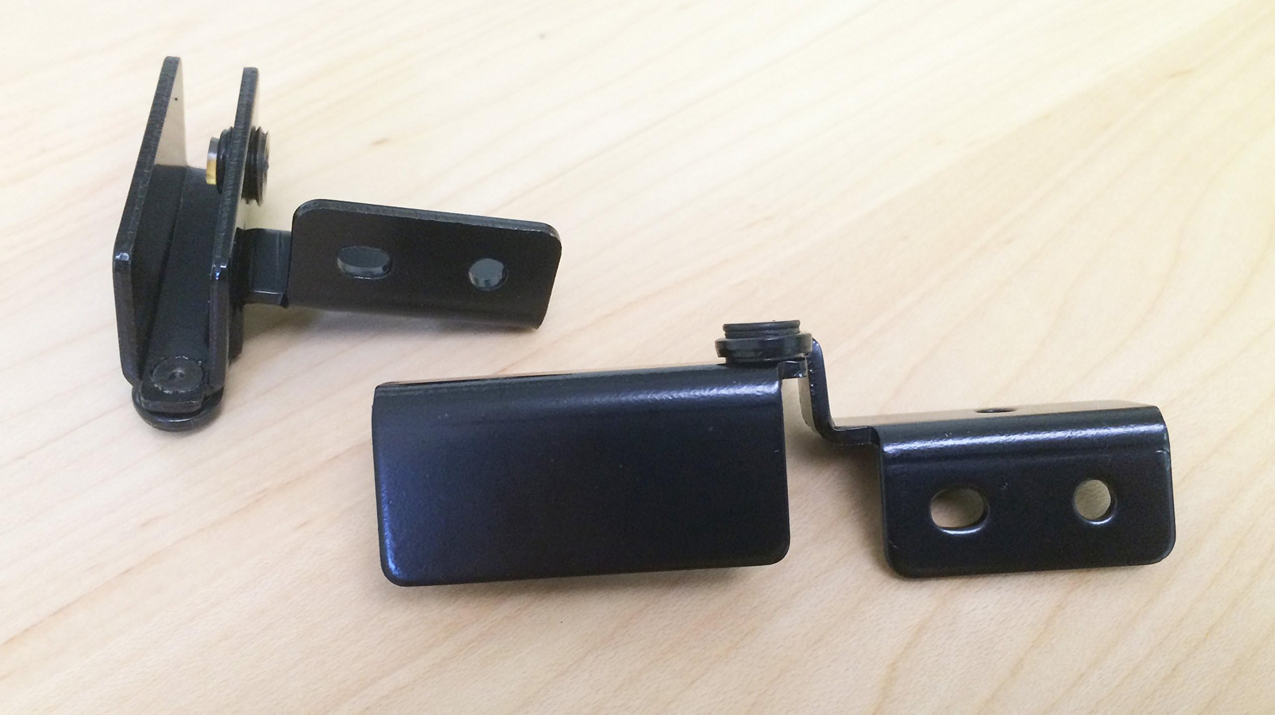 Overlay Side-Mount Glass Door Hinge in Black - 2 Pack