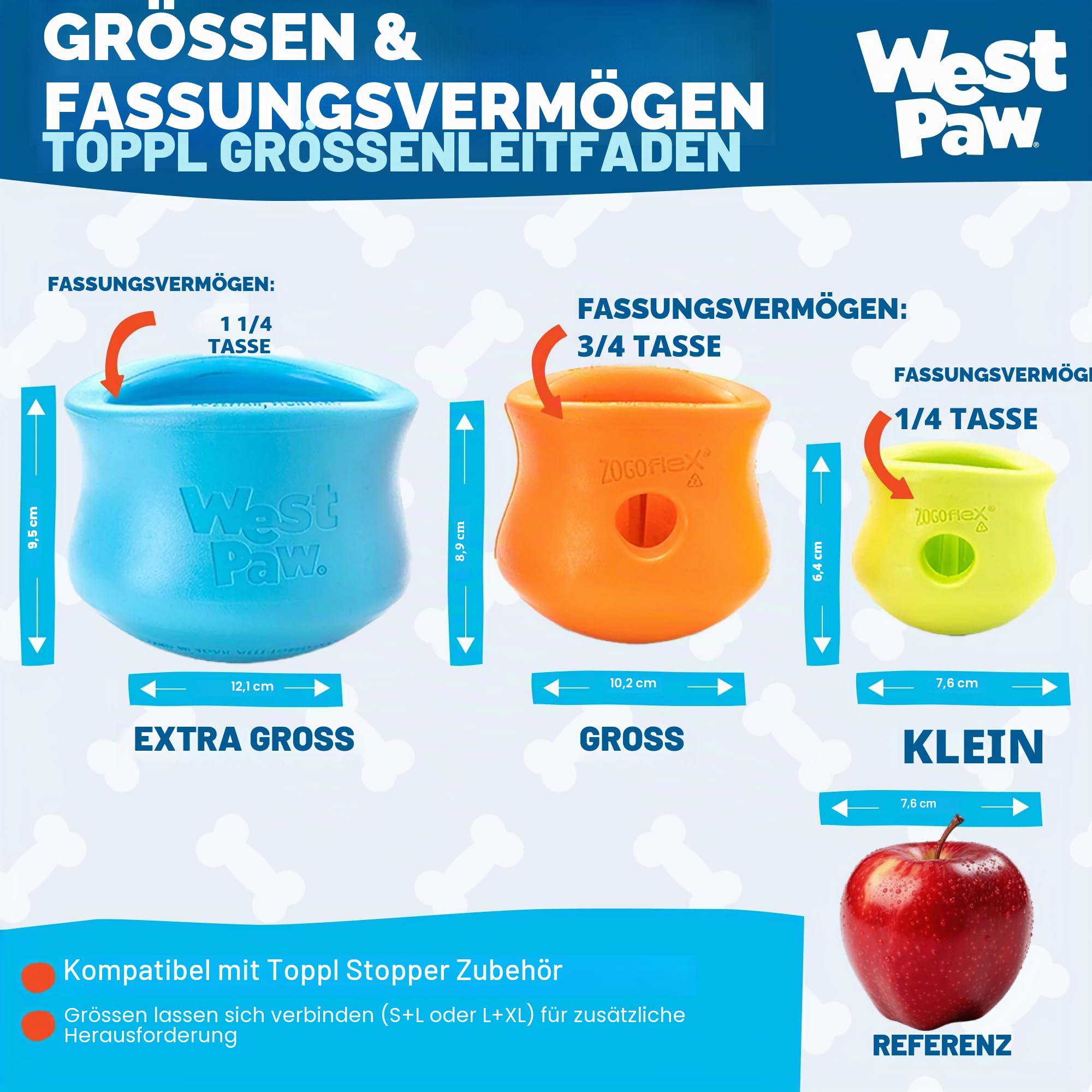 Zogoflex Toppl Hundespielzeug,Small