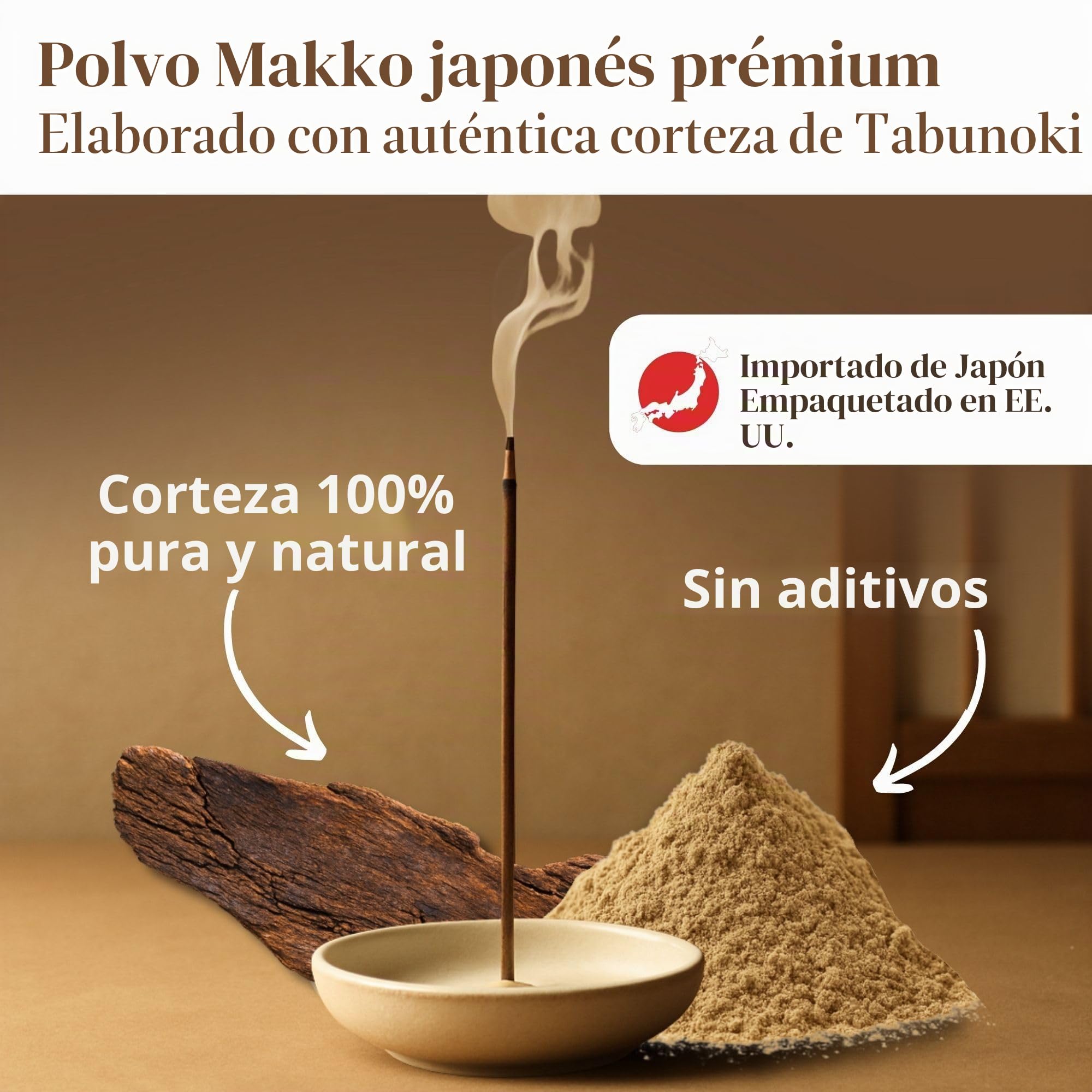 Incienso orgánico Earth Makko en Polvo de para Hacer Conos y Bobina