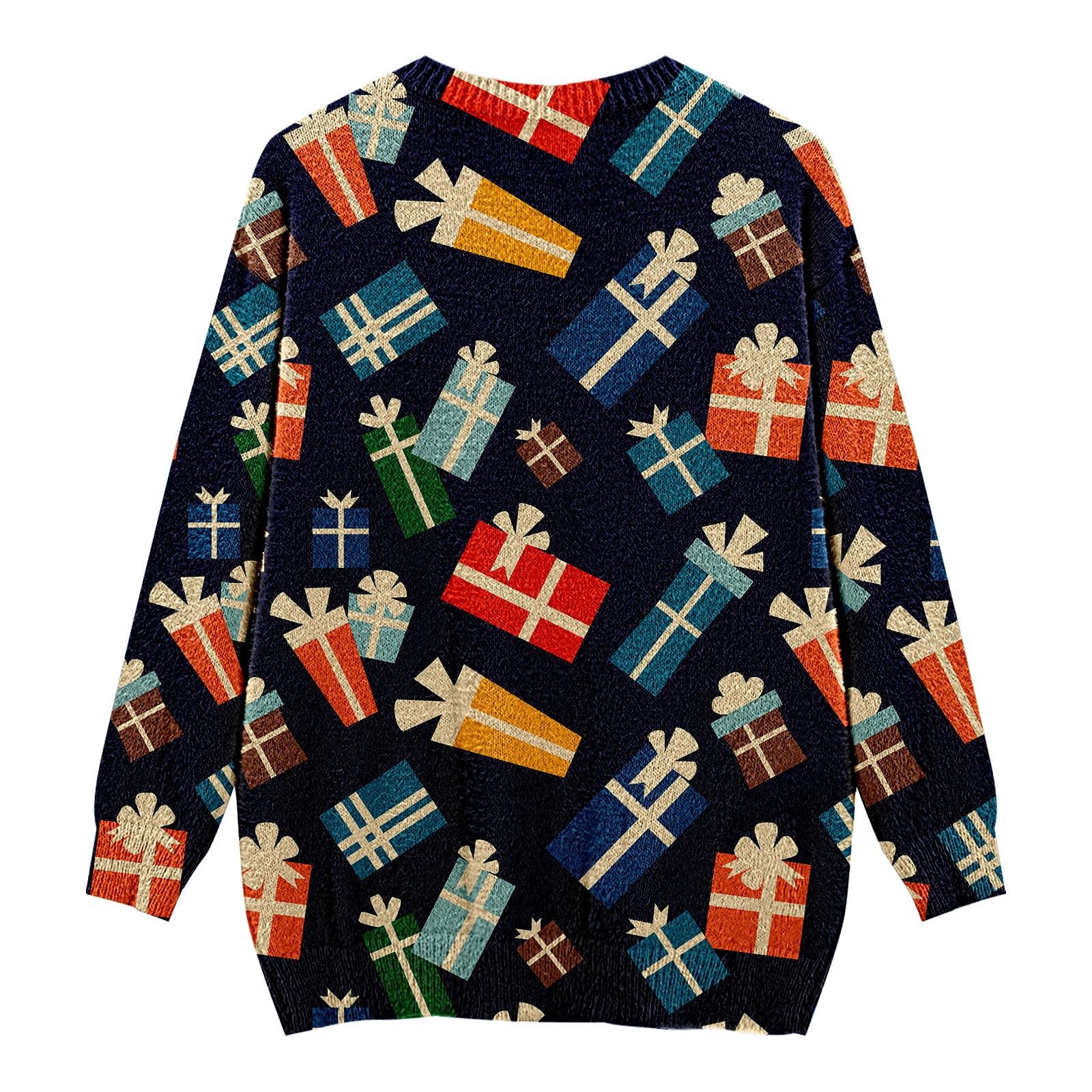 Maglione invernale da uomo, in cotone, caldo, maglione natalizio da uomo, 3 pezzi, casual, a maglia, morbido, senza cappuccio, per feste di Capodanno, maglione di lana
