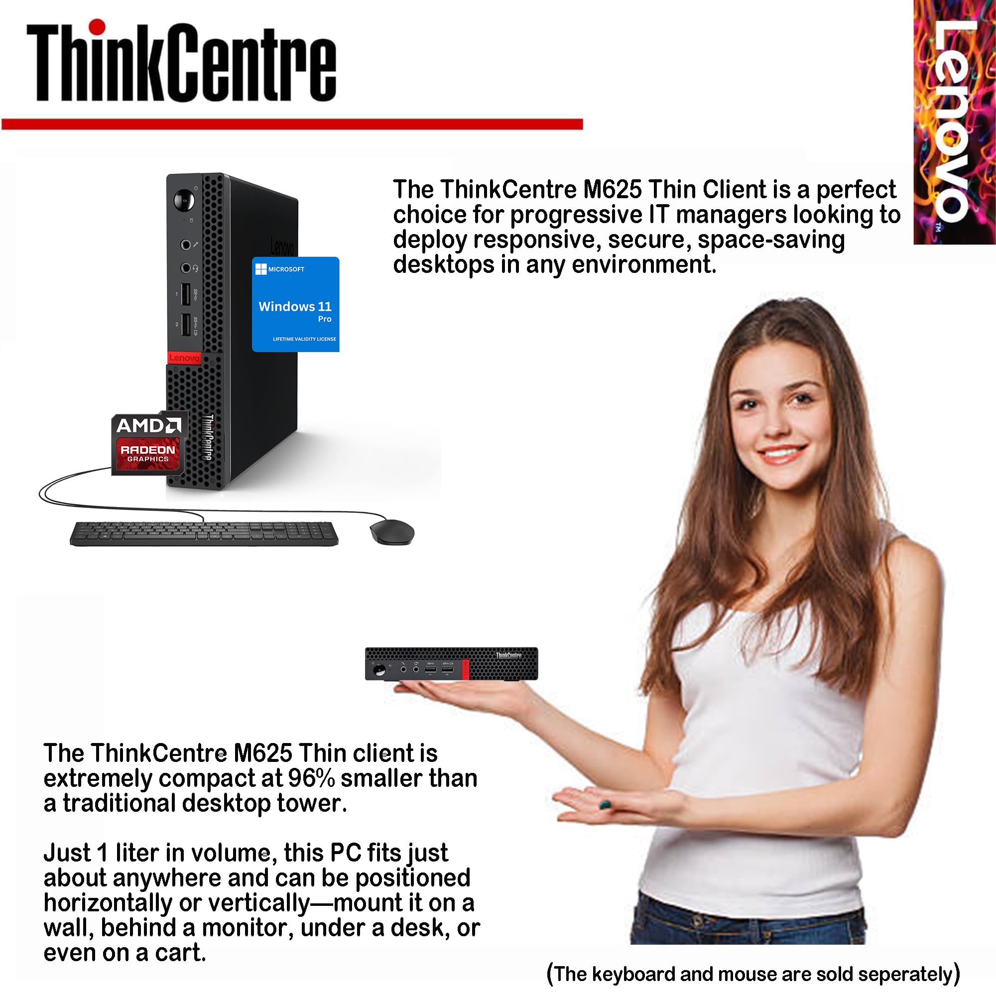 Amazon.com: Lenovo ThinkCentre Tiny Desktop, 16GB RAM, 1TB SSD