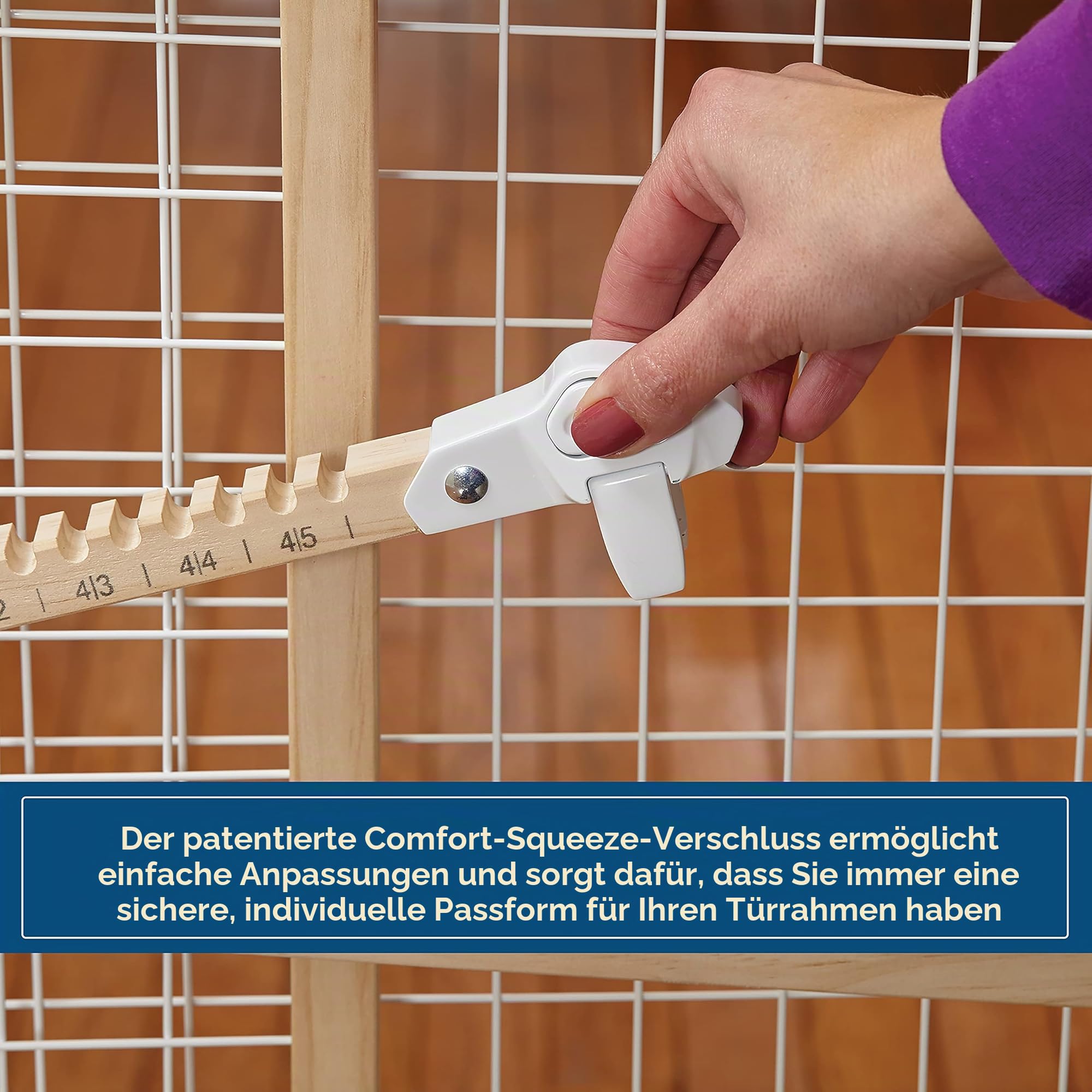 MidWest Homes for Pets - Hundeschutzgitter, Drahtgitter für Haustiere, ausziehbar, 73,6 bis 127 cm breit, 111,7 cm hoch, Holz, pulverbeschichteter Draht
