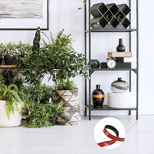 Miniatura 7 de uxcell Rollos de láminas de goma adhesiva de 14 pulgadas de alto x 0.79 pulgadas de ancho x 118 pulgadas de largo, tiras de goma sólida de neopreno