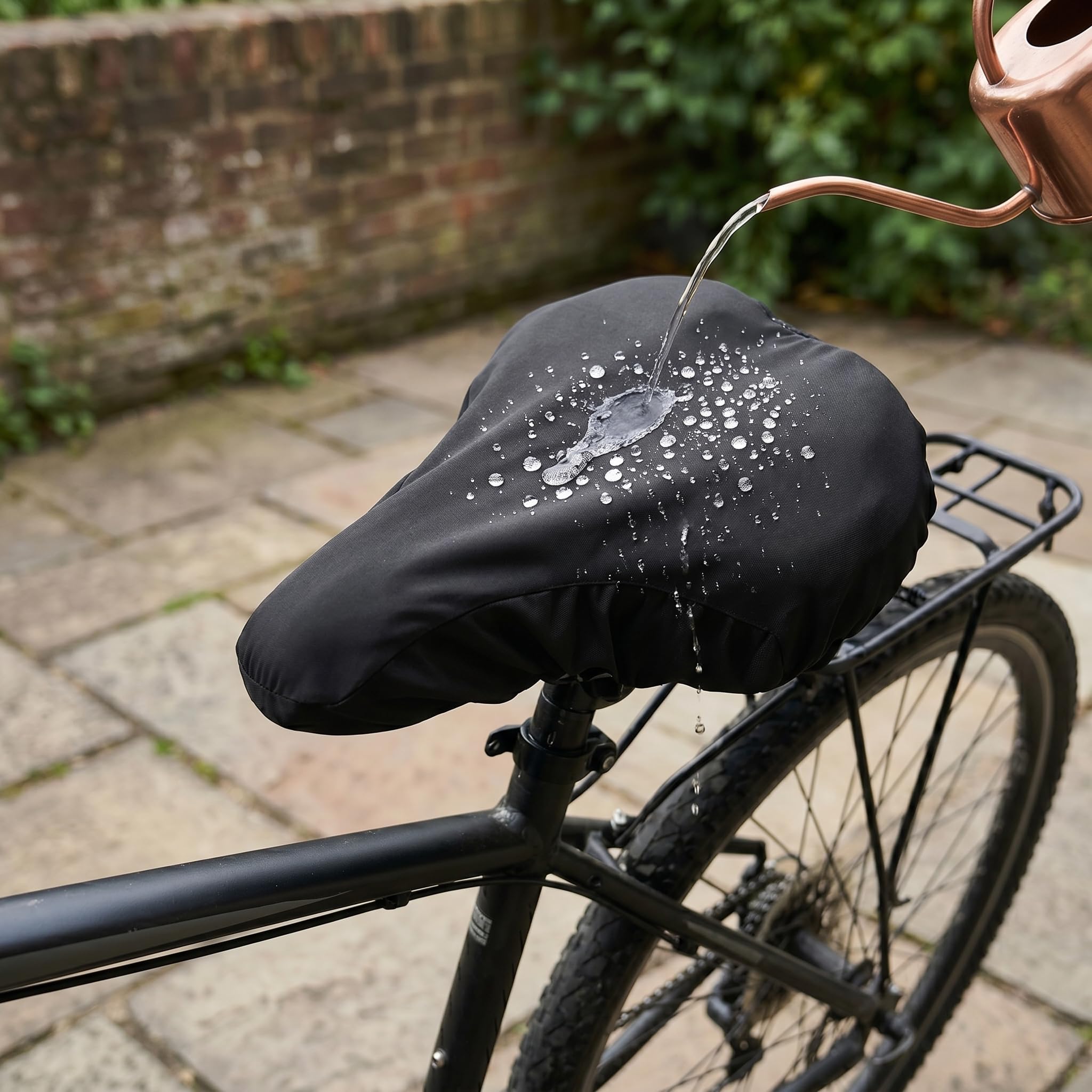 coprisella Bicicletta Impermeabile 4 Pezzi coprisella Bici Universale Elastico Protezione Sella Resistente Poliestere Nylon Nero Uso Urbano Trekking Ciclismo