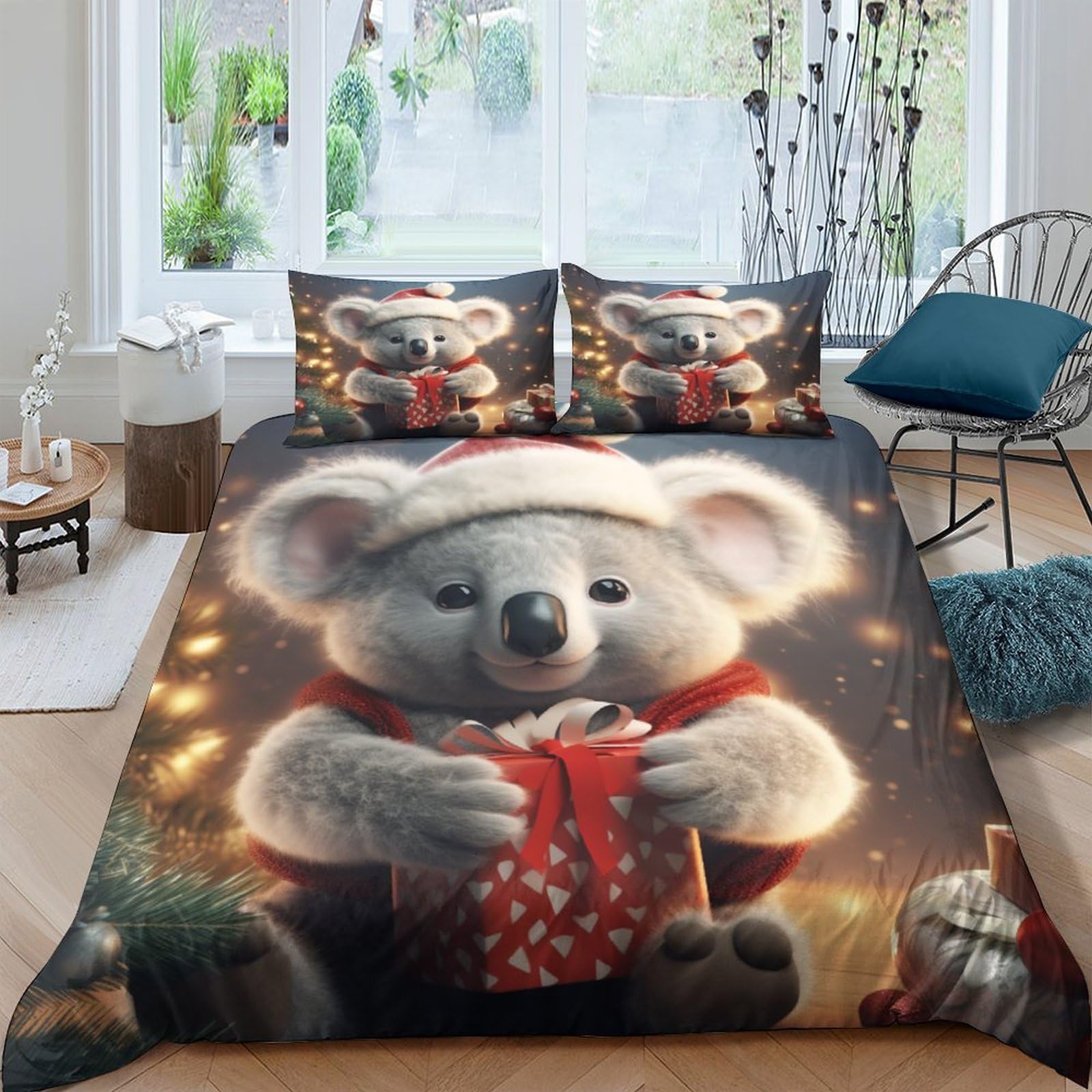Housse de couette Koalas en microfibre premium douce et lisse pour adolescents