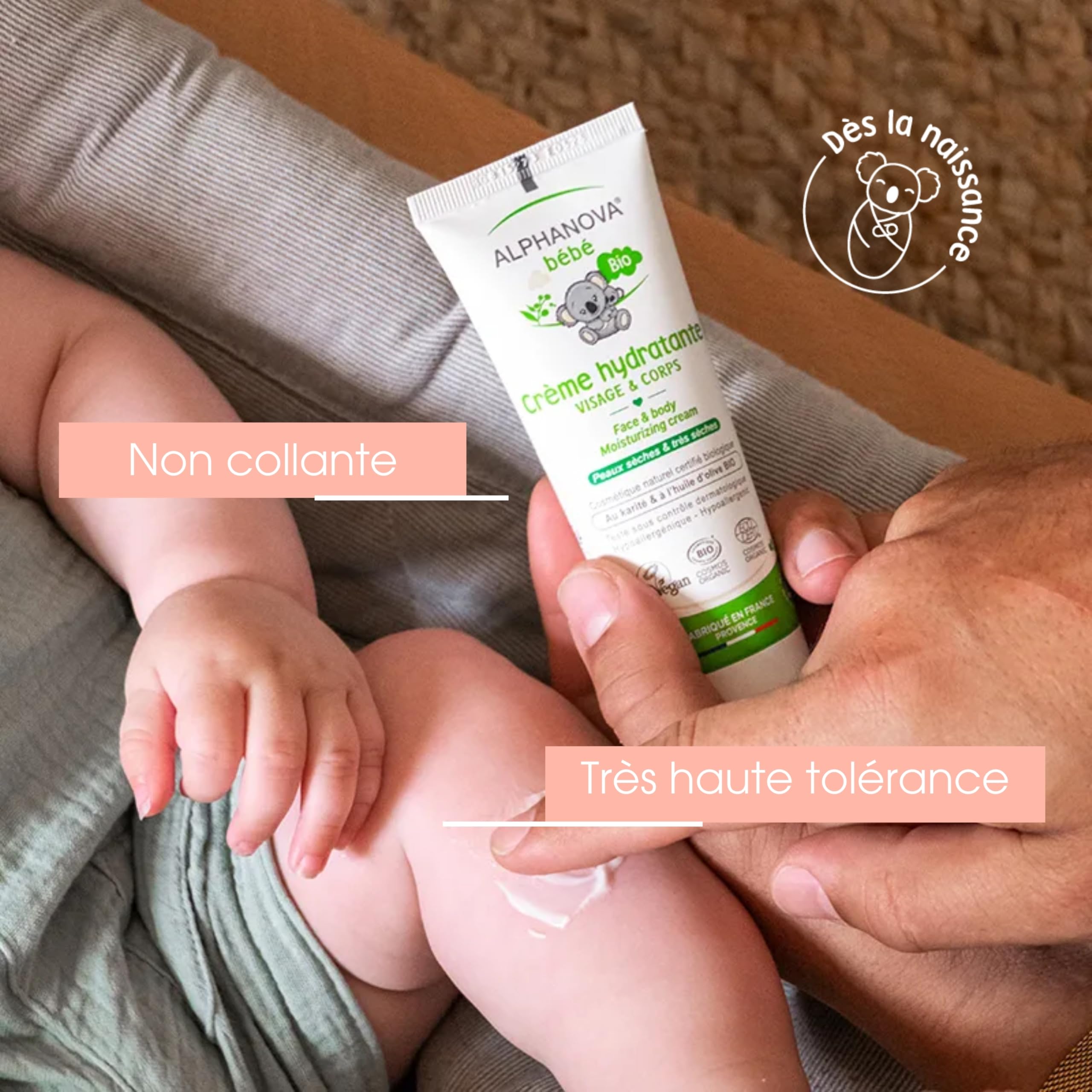 Alphanova Baby Organic Moisturizing Cream 75ml, 75 ml (Pack of 1) - Image 3