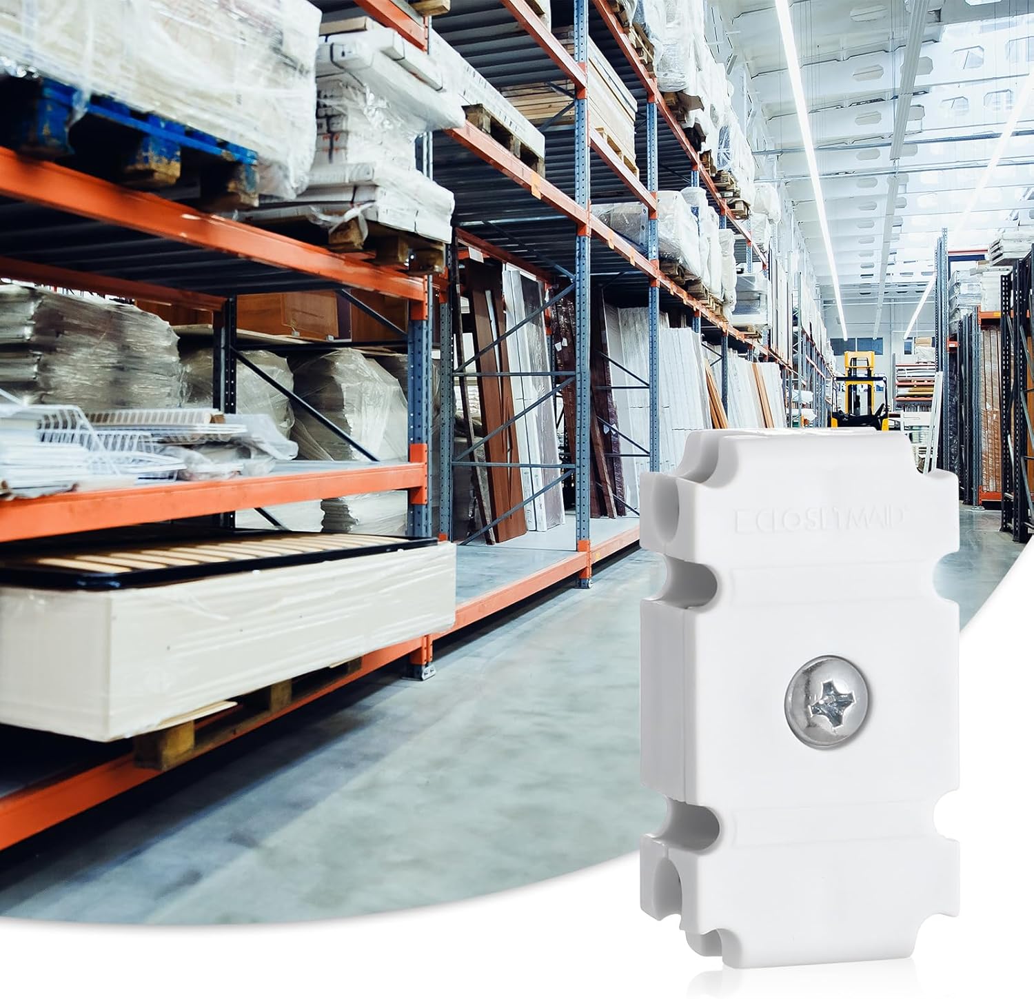 Weysat 12 Pcs Joiner Plates Set Closet Support Brackets Parts Shelf Organizer Joiner Plate Connectors for Shelf Organizer Grid Wall Clamps Grid Connectors