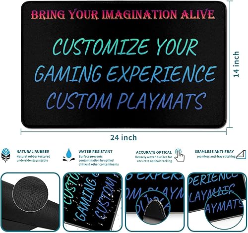 Miniatura 4 de Tapete de juego personalizado, tu propio tapete de juego personalizado de tarjeta MTG para mujeres, hombres y niños, personalizado de 14 x 24