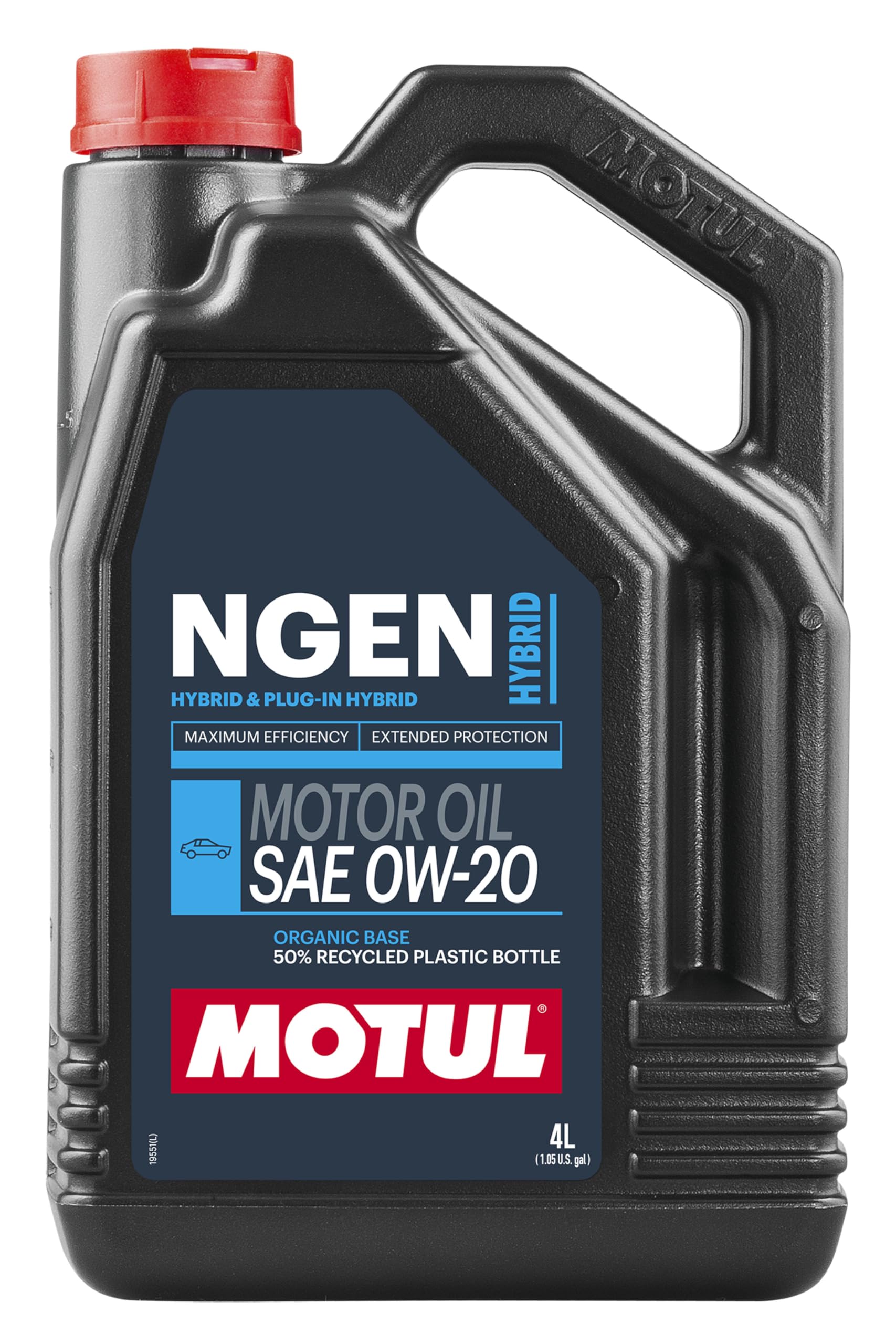 Motul Huile de lubrification pour moteurs hybrides Ngen 0W20 4 Litres