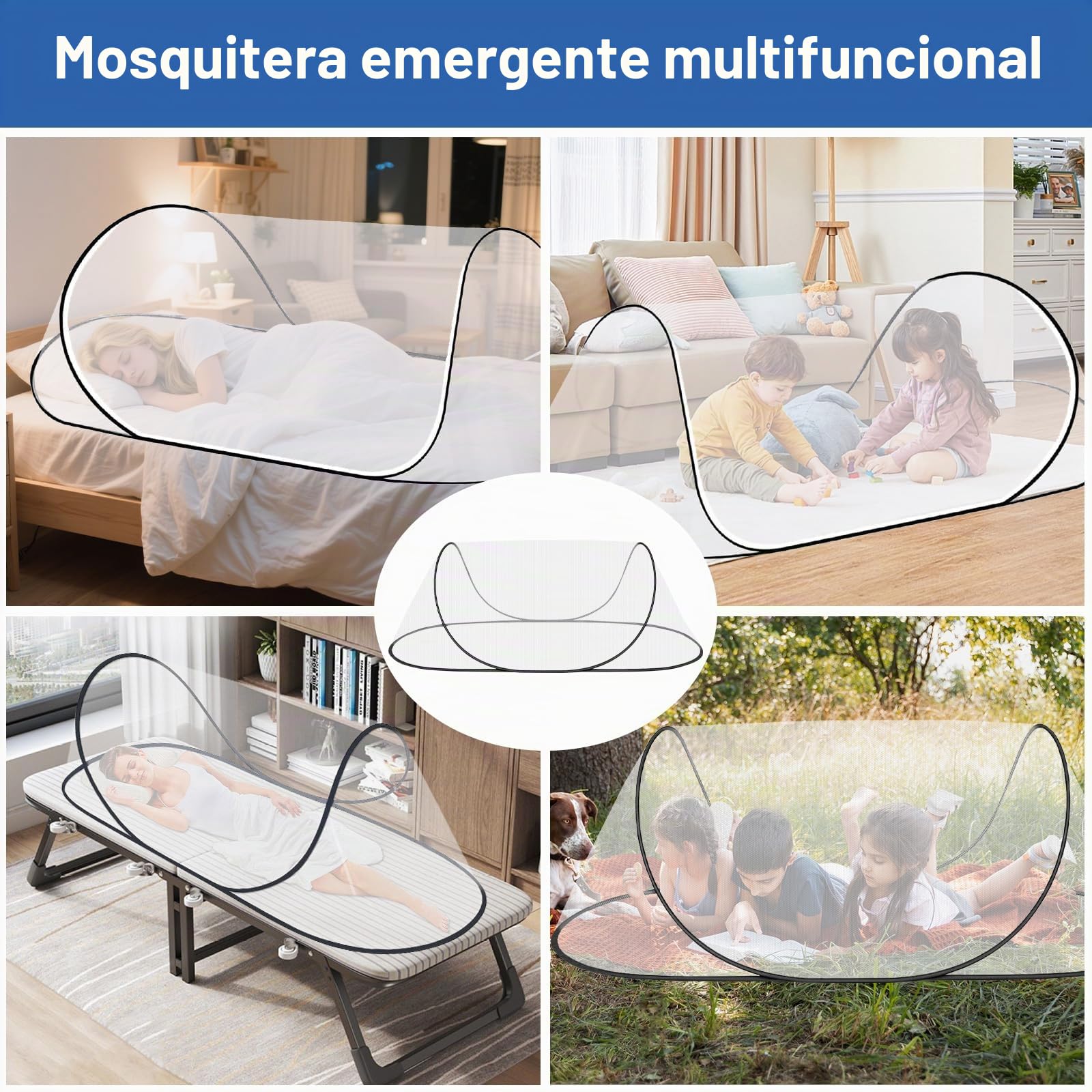 Mosquitera Pop Up, 200 x 80 x 56 cm, plegable, tienda de campaña portátil, familiar, cama para cama, camping, viaje, interior, simple