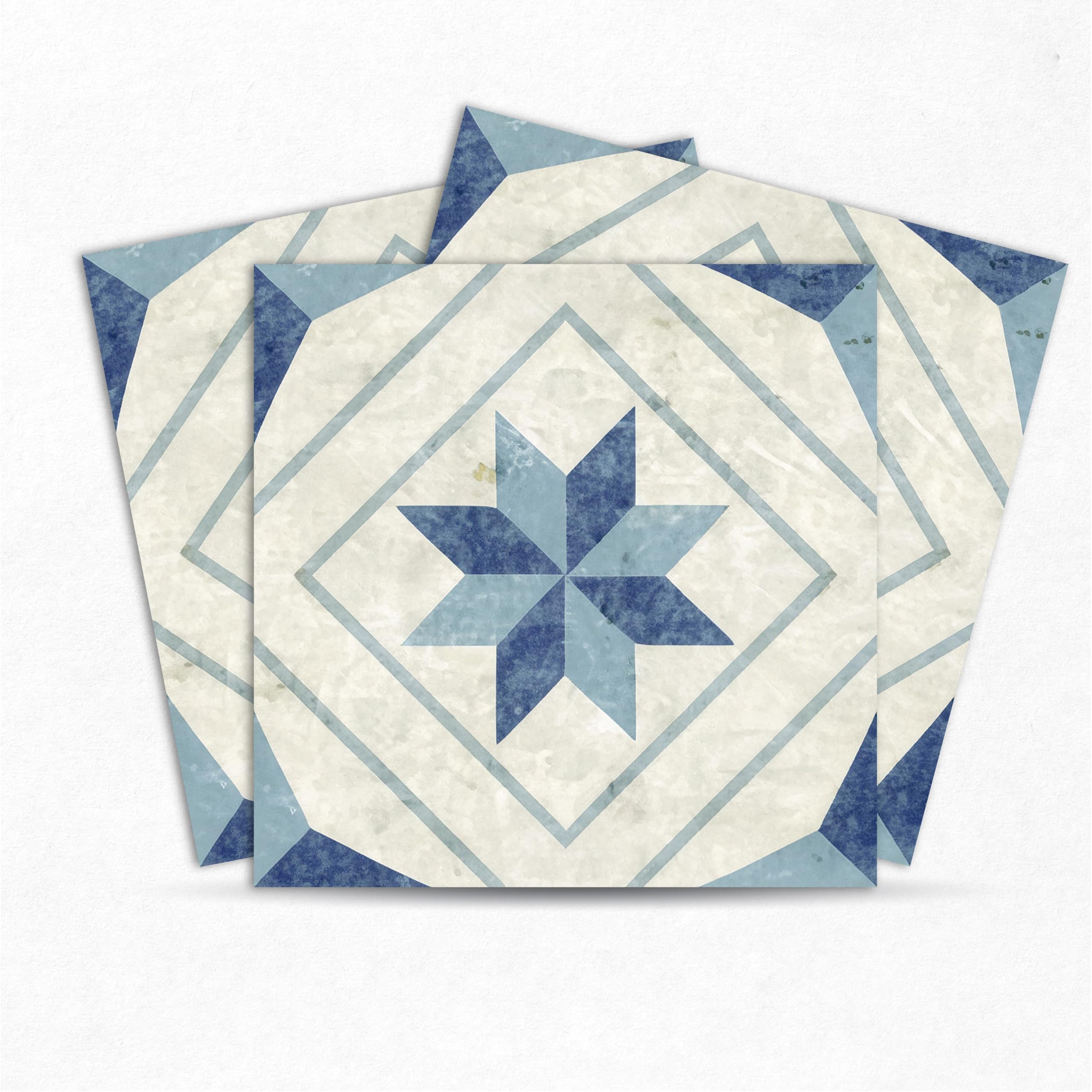 Mosaicowall DIY Vinyl Peel and Stick Self Adhesive Floor & Wall Tile Sticker for Kitchen, Living & Dining Room FST007 (24 Pcs- 6 X 6 Inches)