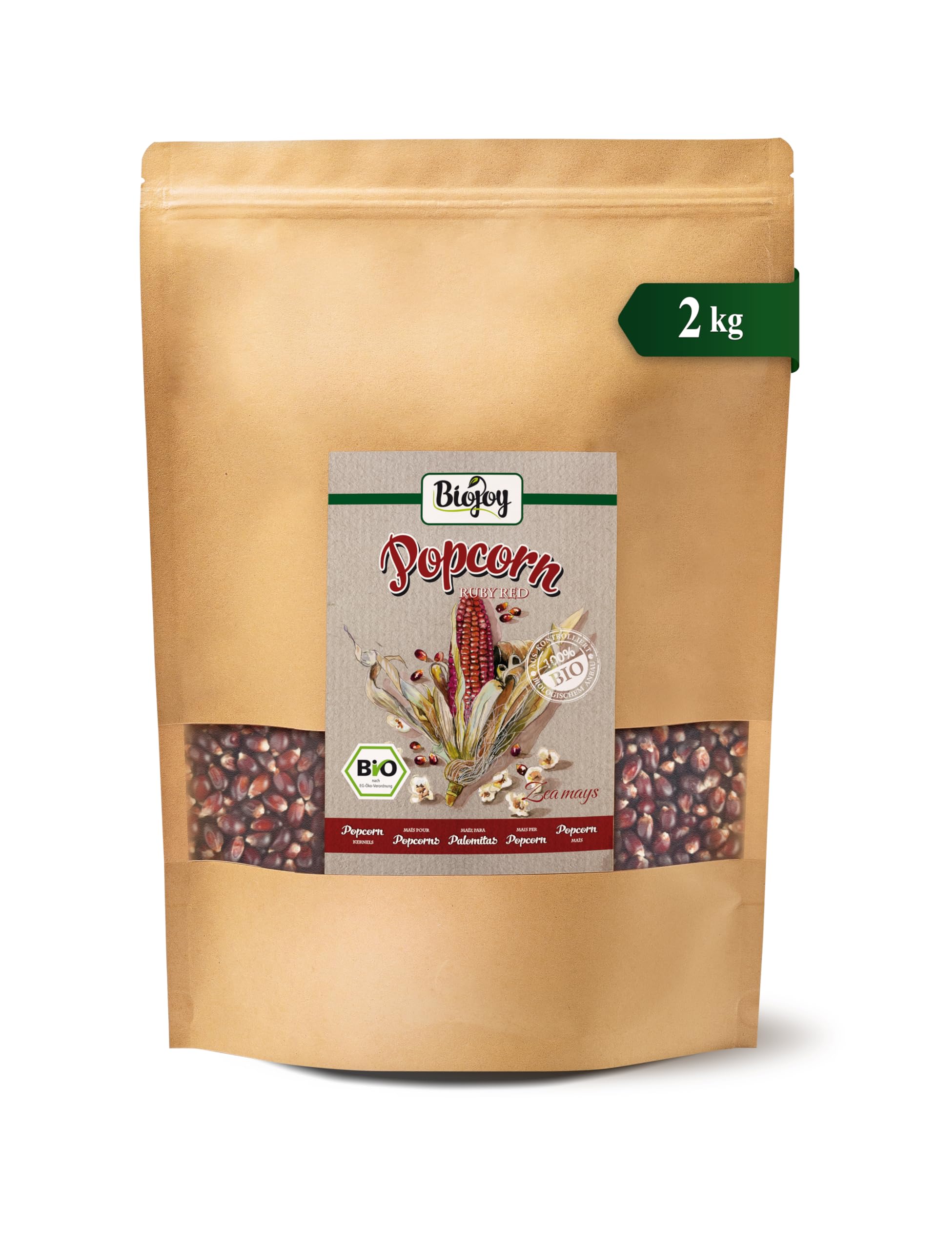 Biojoy Maíz BIO para palomitas Ruby Red (2 kg)