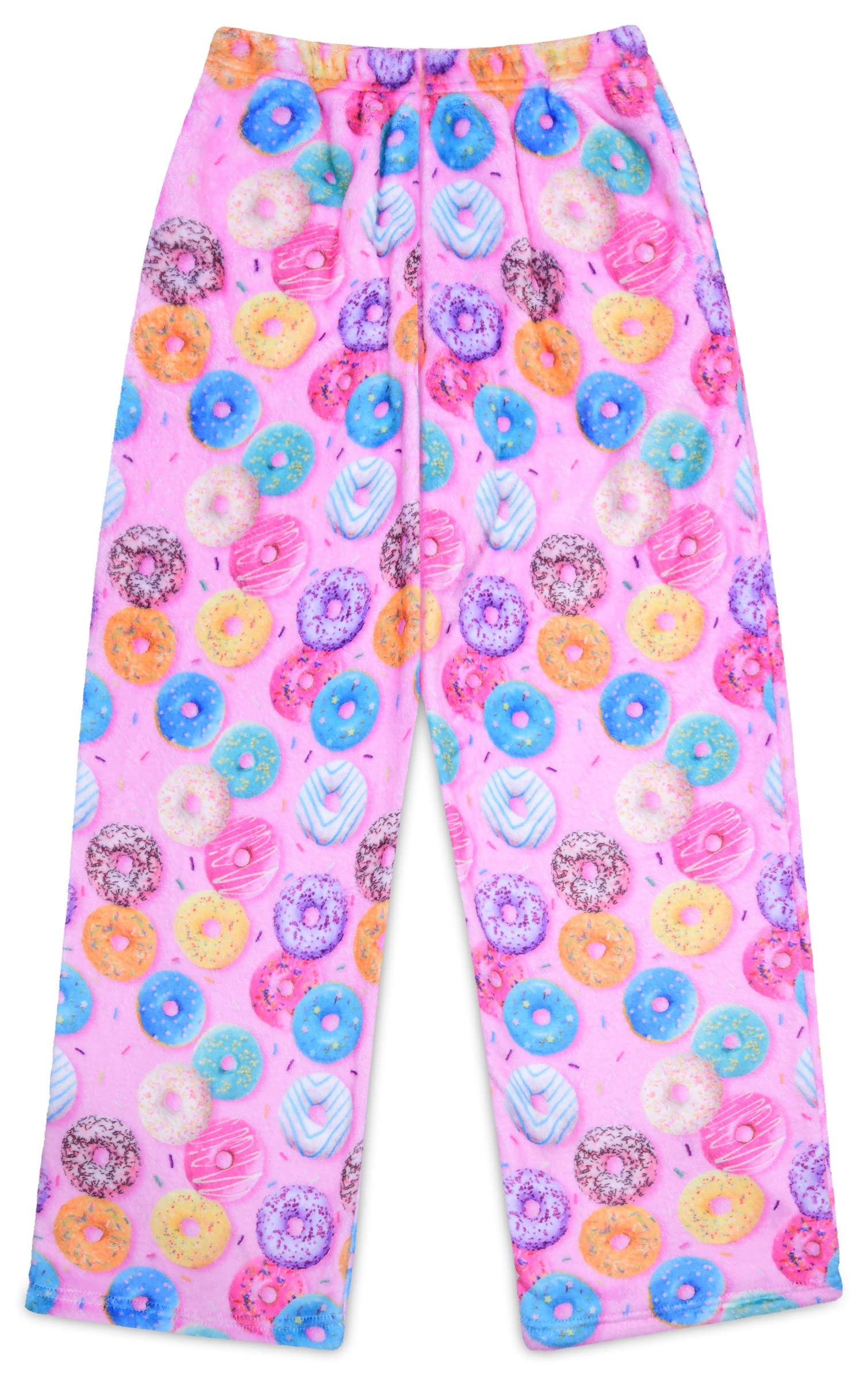 Iscream Girls Go Do-Nuts Big Silky Soft Plush Fleece Trousers - Bake Shop Collection, 14