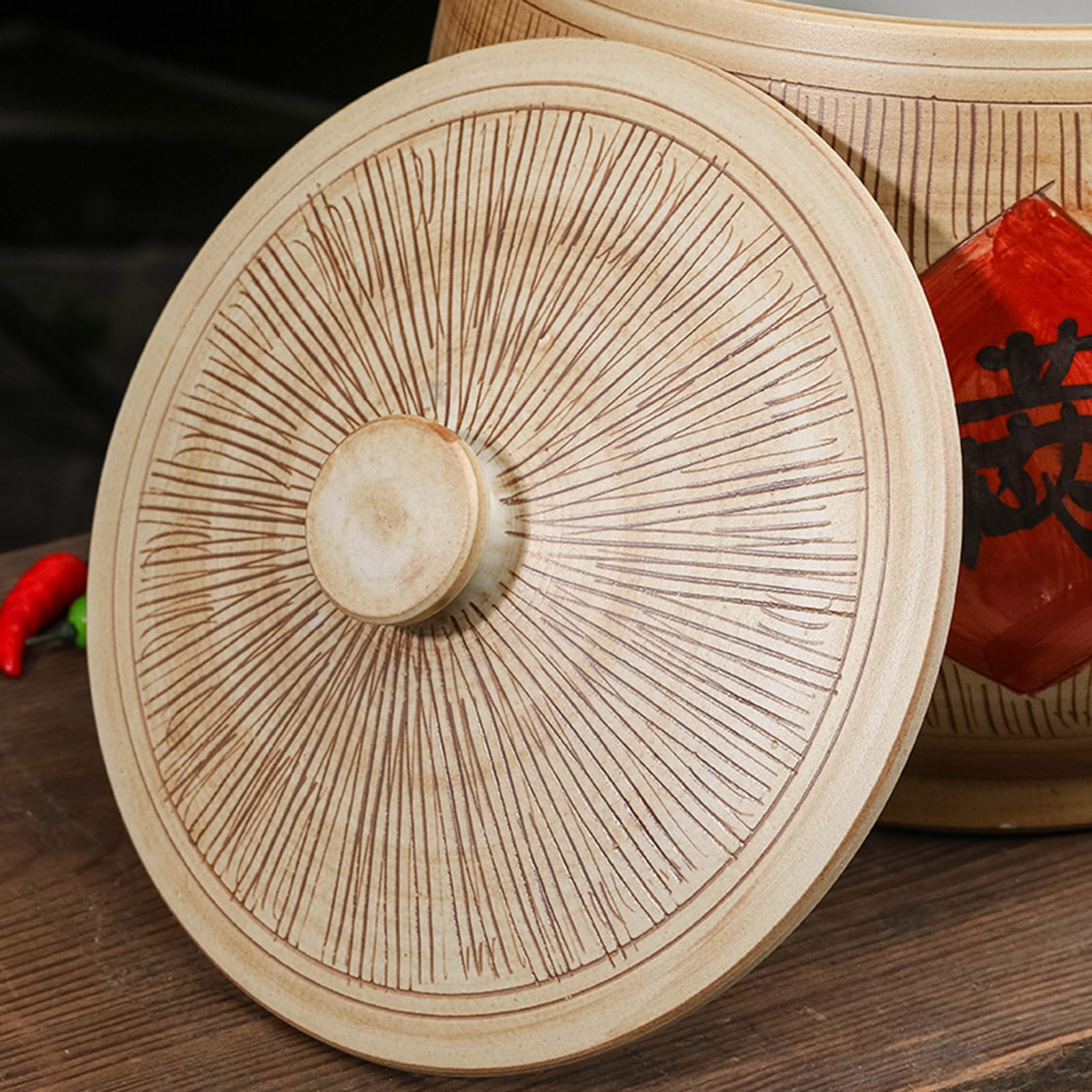 Ceramiczny słoik ryżu, ceramiczny pojemnik ryżowy, słoik dekoracyjny, ceramiczne pojemniki na kubełko ryżowe do przechowywania, do ryżu, mąki, jedzenia