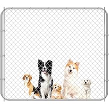 26-72" Wx60 H Chain Link Fence Gate, Anti-Rust Galvanized Garden Fence with Gate, Adjustable Outdoor Fence Gate Kit for 2.26ft Openings with Round Corner Frame for Yard, Patio & Entry