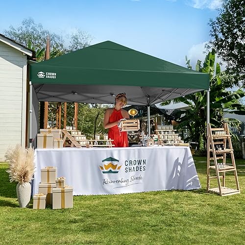 Miniatura 90 de CROWN SHADES - Toldo desplegable de 10 x 10 pies con 1 pared lateral, tienda de campaña de playa que se arma con solo presionar un botón, glorieta