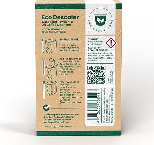 Miniatura 5 de Eco Descaler - Descalcificador de cafetera compatible con Nespresso, Keurig, Breville, DeLonghi y todos los demás, polvo descalcificador