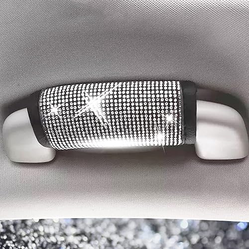 Paquete de 4 fundas brillantes para manija de puerta de seguridad para automóviles, con cristales brillantes, almohadillas protectoras para manija