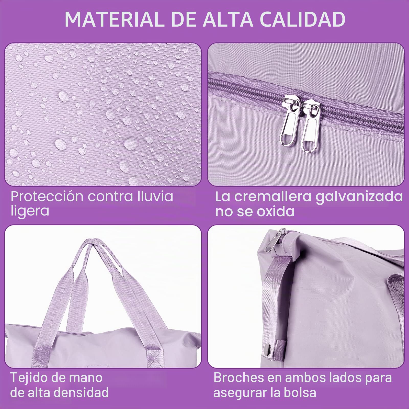 Bolsa de Viaje, CS COSDDI Plegable Bolsas Gimnasio de Viaje, Impermeable Bolsa de Viaje Mujer Fin de Semana, Grande Bolsa de Lona con Bolsillo húmedo y para el Hombro